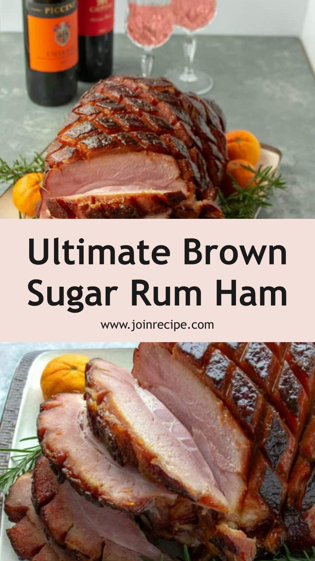 Brown Sugar Rum Baked Ham with Sticky Caramelized Glaze — pin 2