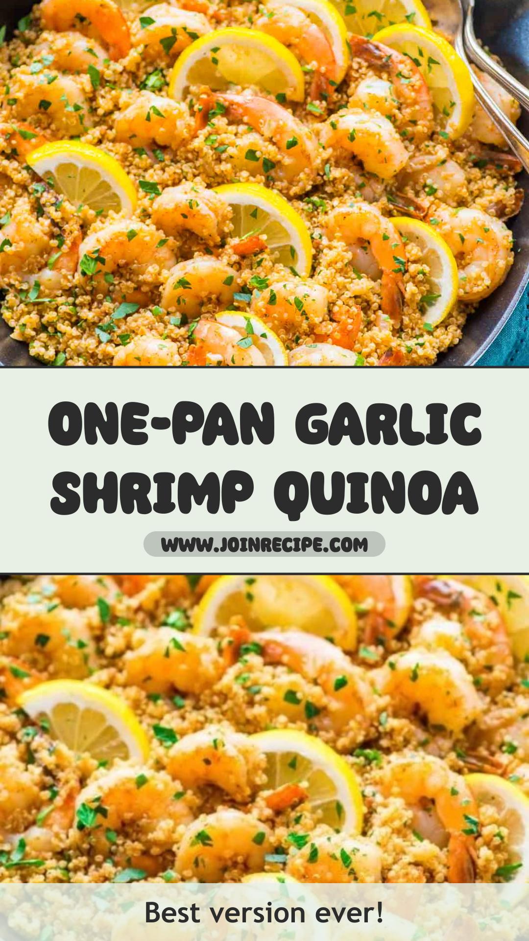 Garlic Shrimp with Quinoa: One-Skillet Lemon Garlic Dinner — pin 1