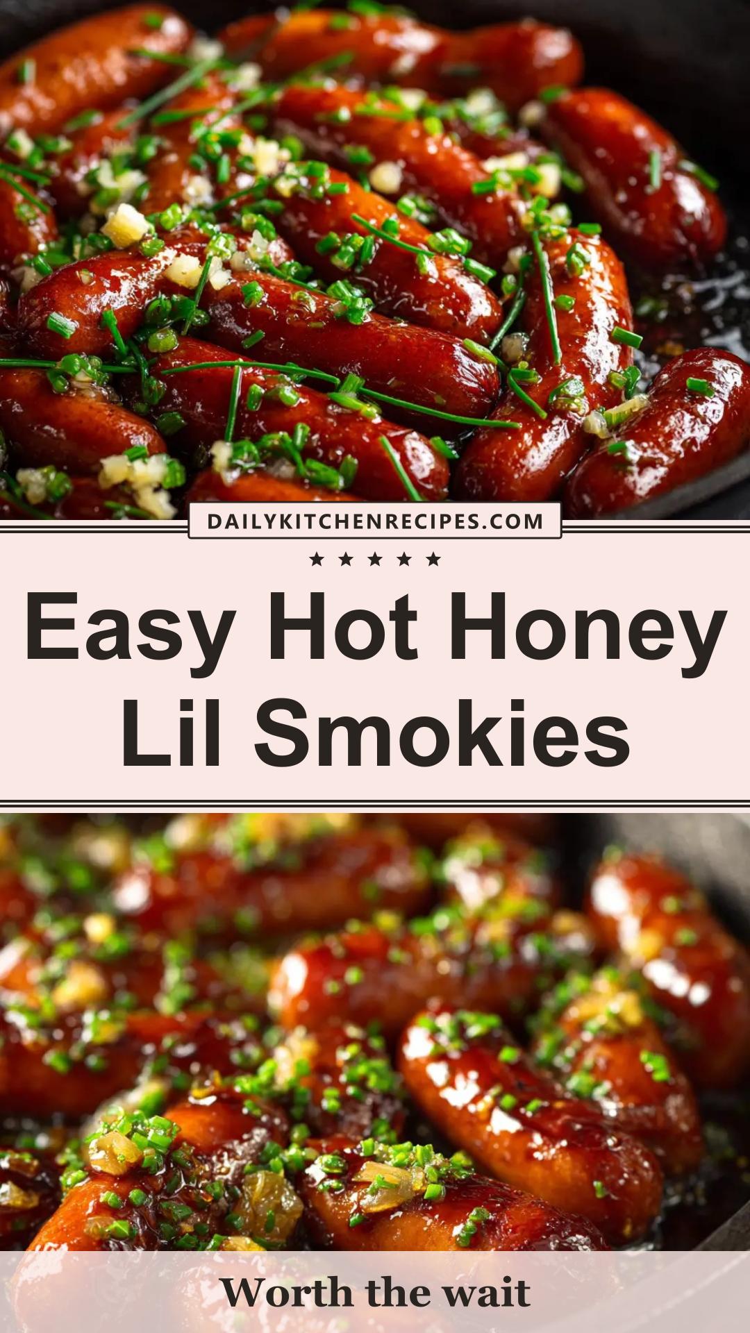 Hot Honey Garlic Lil Smokies with Sweet-Spicy Glaze — pin 2