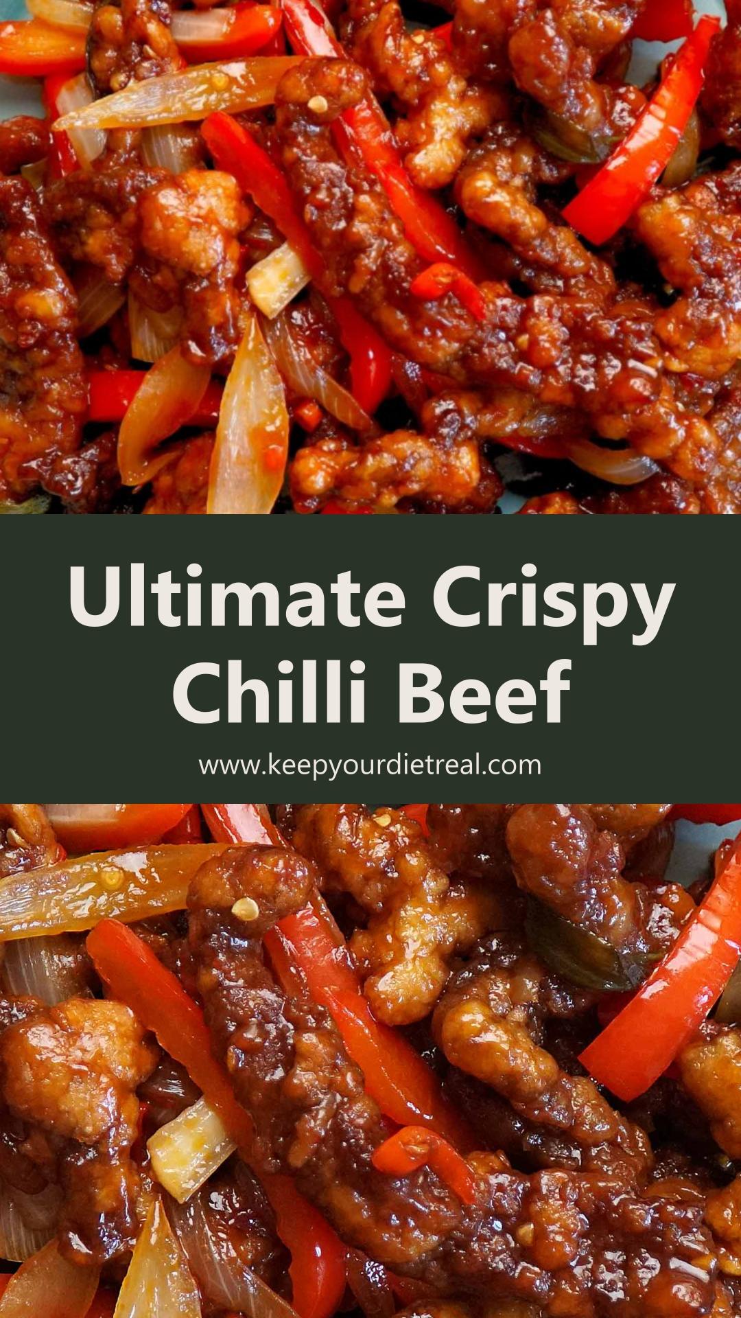 Crispy Chilli Beef with Sweet Chilli Sauce — pin 1