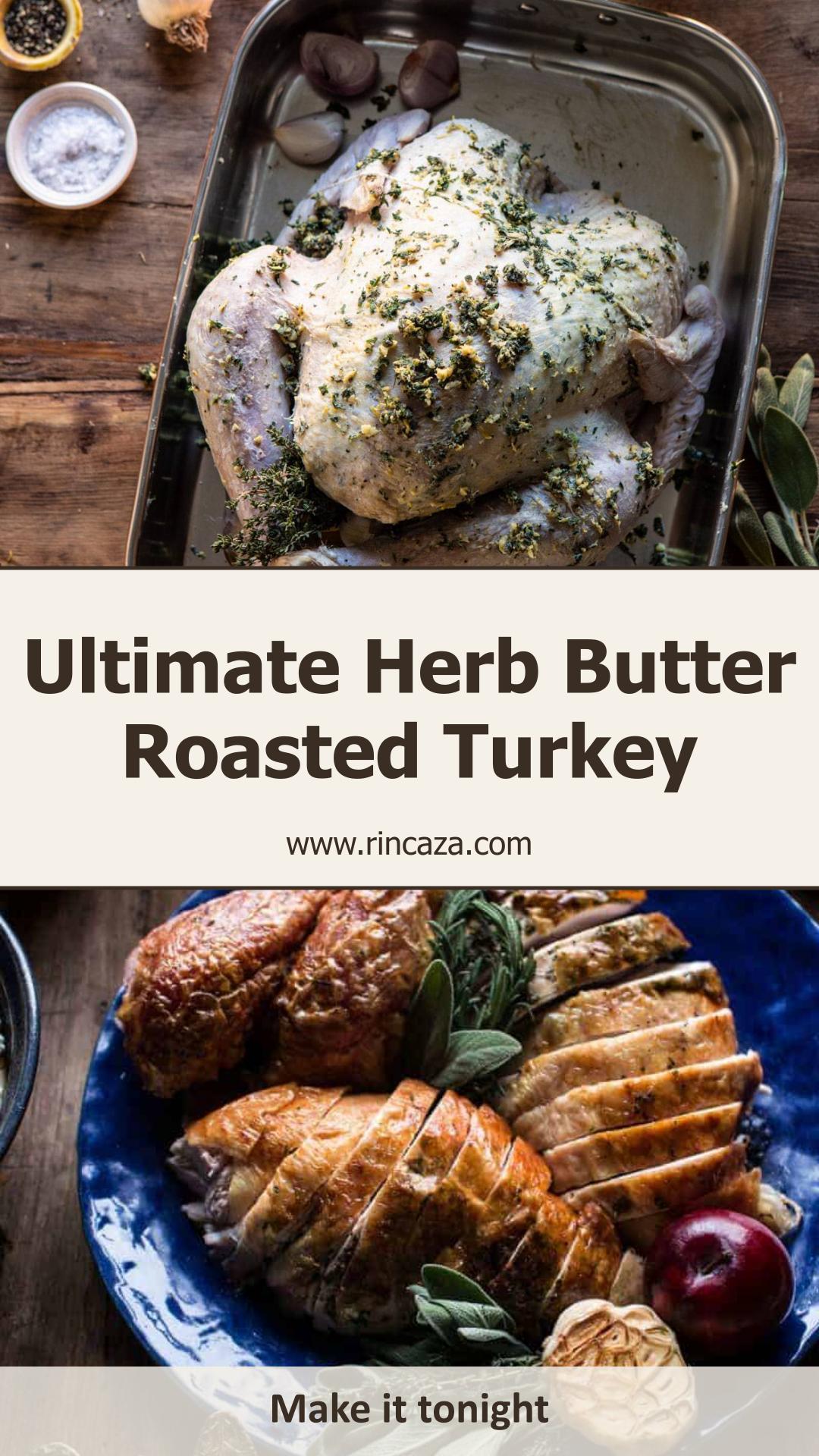 Herb and Butter Roasted Turkey with White Wine Pan Gravy — pin 2