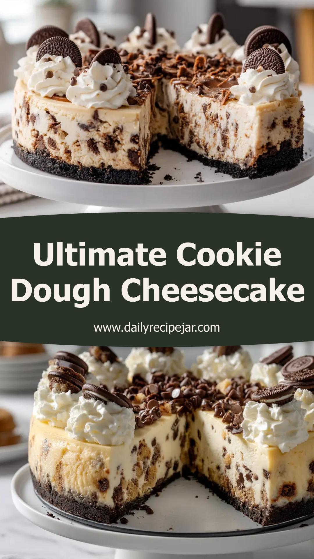 Cookie Dough Cheesecake with Edible Chocolate Chip Cookie Dough — pin 2