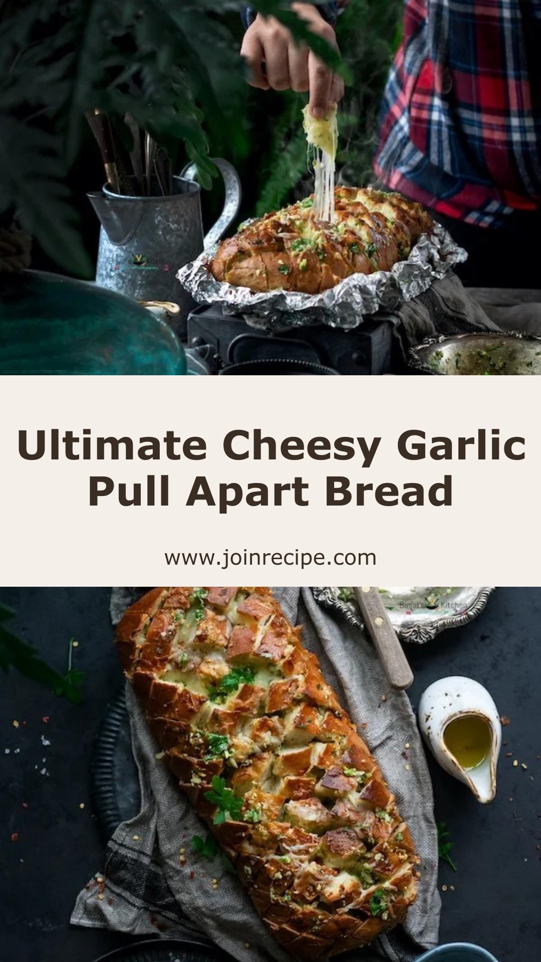 Cheesy Garlic Pull Apart Bread With Gooey Mozzarella — pin 3
