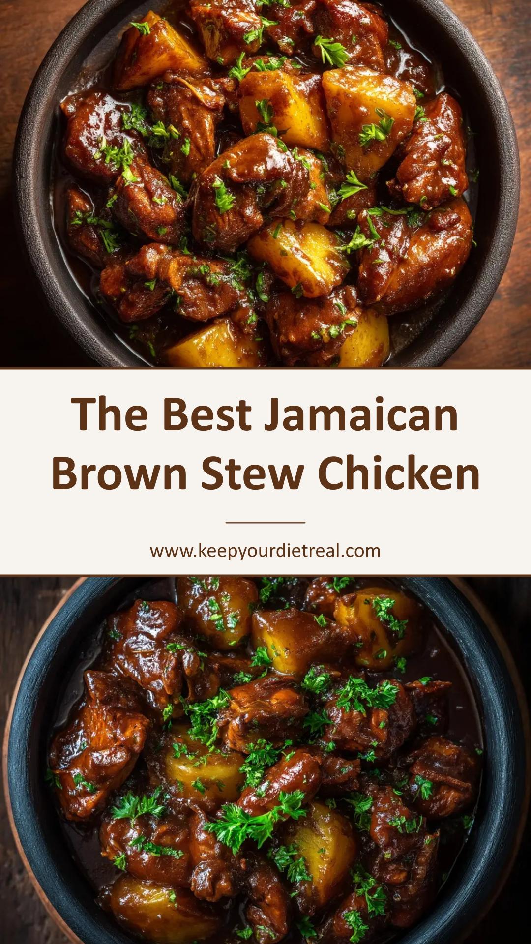 Jamaican Brown Stew Chicken with Thyme and Scotch Bonnet — pin 2