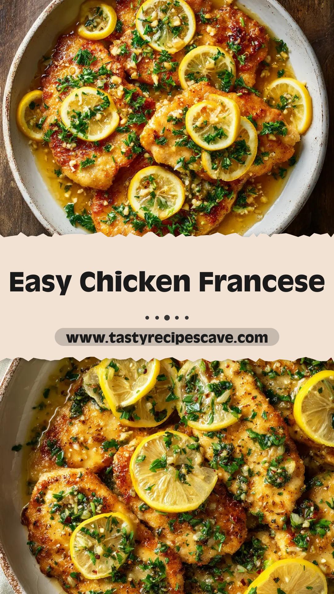 Chicken Francese with Silky Lemon Butter Sauce — pin 1
