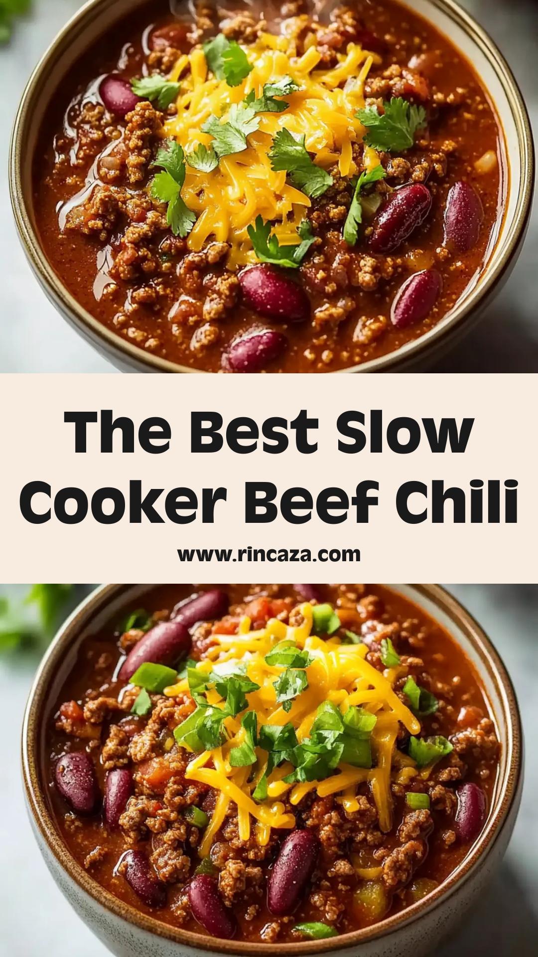 Classic Slow Cooker Beef Chili With Hearty Beans and Warm Spices — pin 2