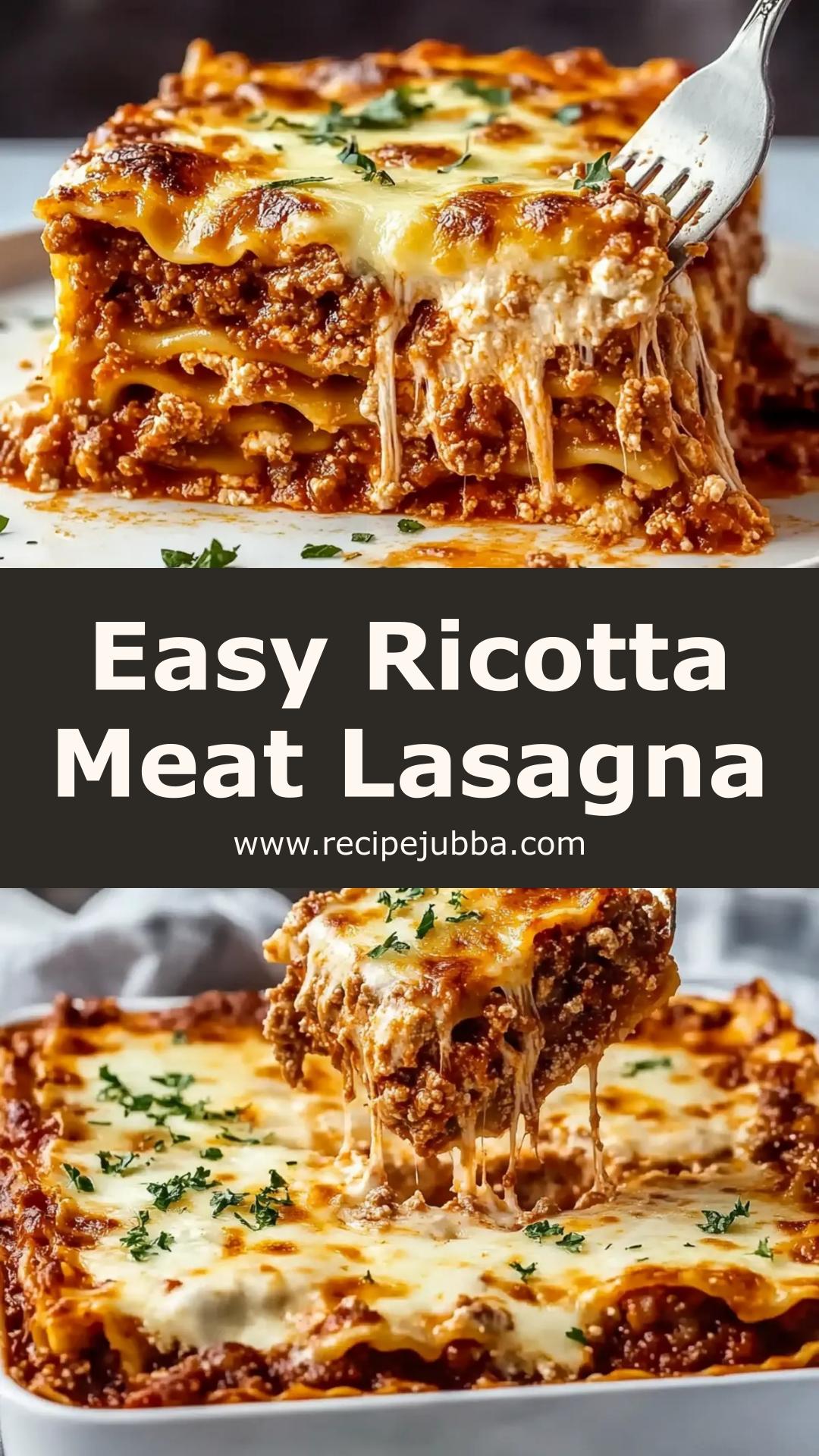 Easy Ricotta Meat Lasagna: Comforting Italian Flavor with No Hassle — pin 4