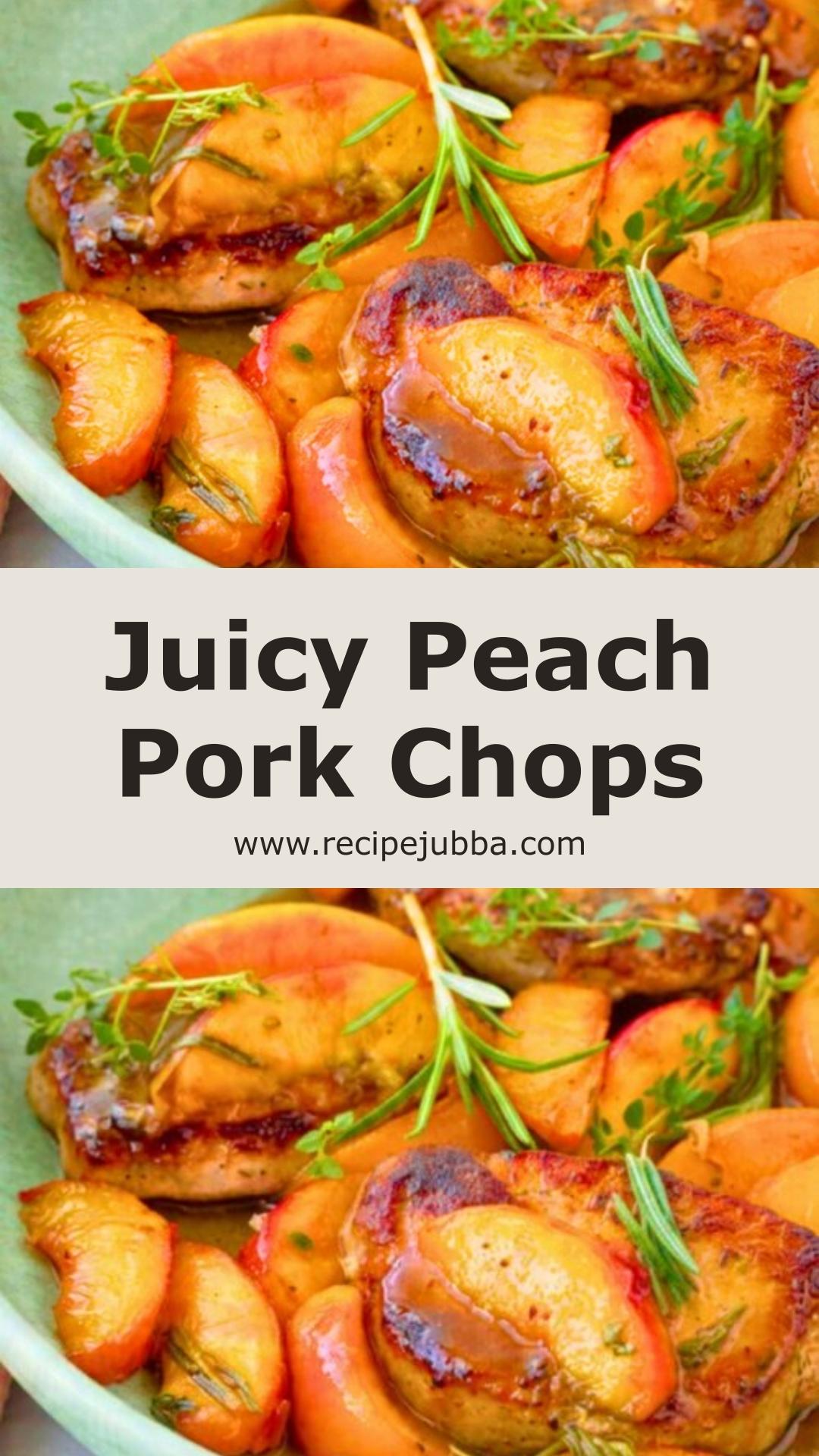Peach Pork Chops: Juicy Chops with Caramelized Fruit and Herbs — pin 1