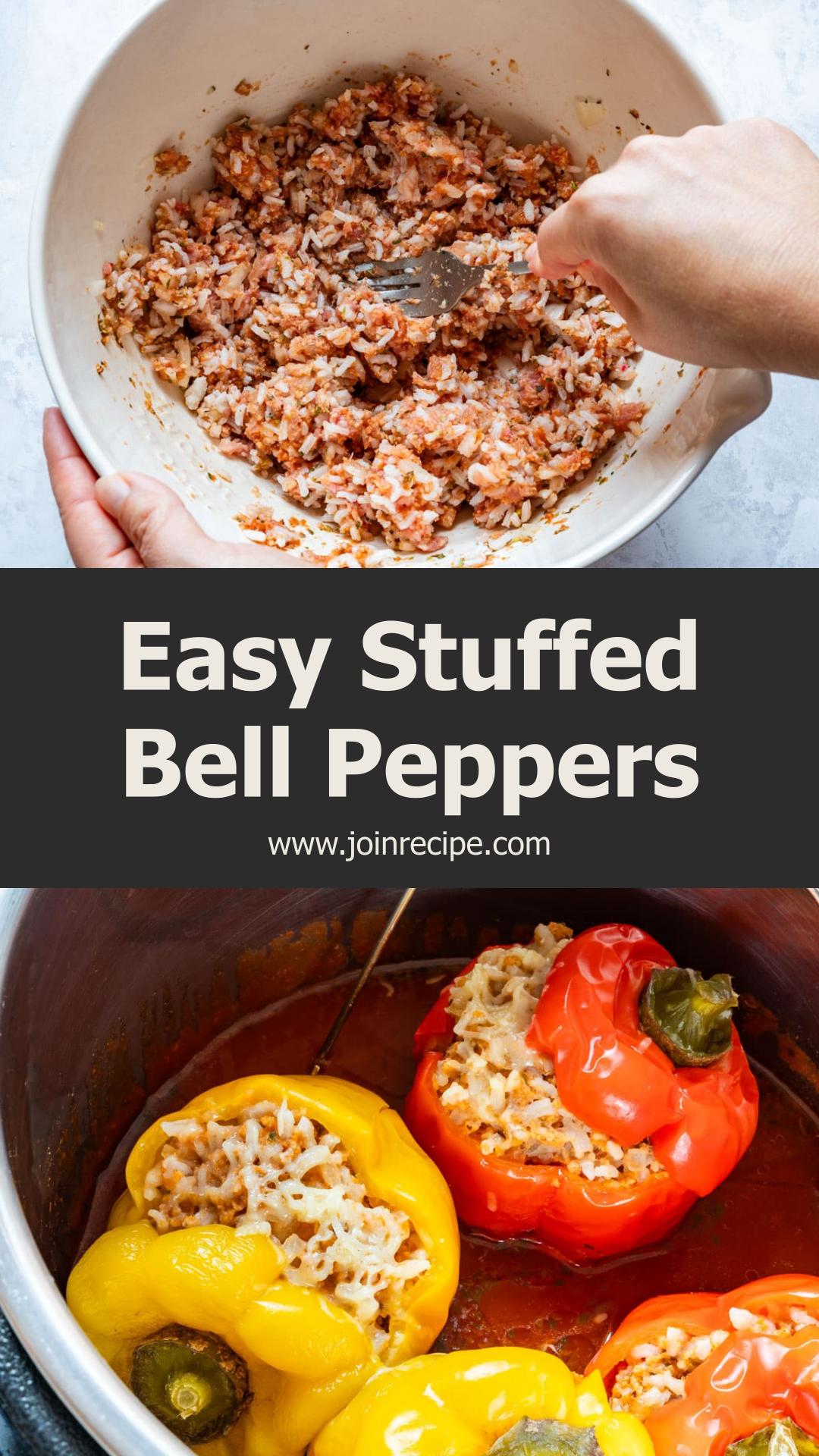 Instant Pot Stuffed Bell Peppers: Flavorful Ground Beef and Rice Dinner — pin 1