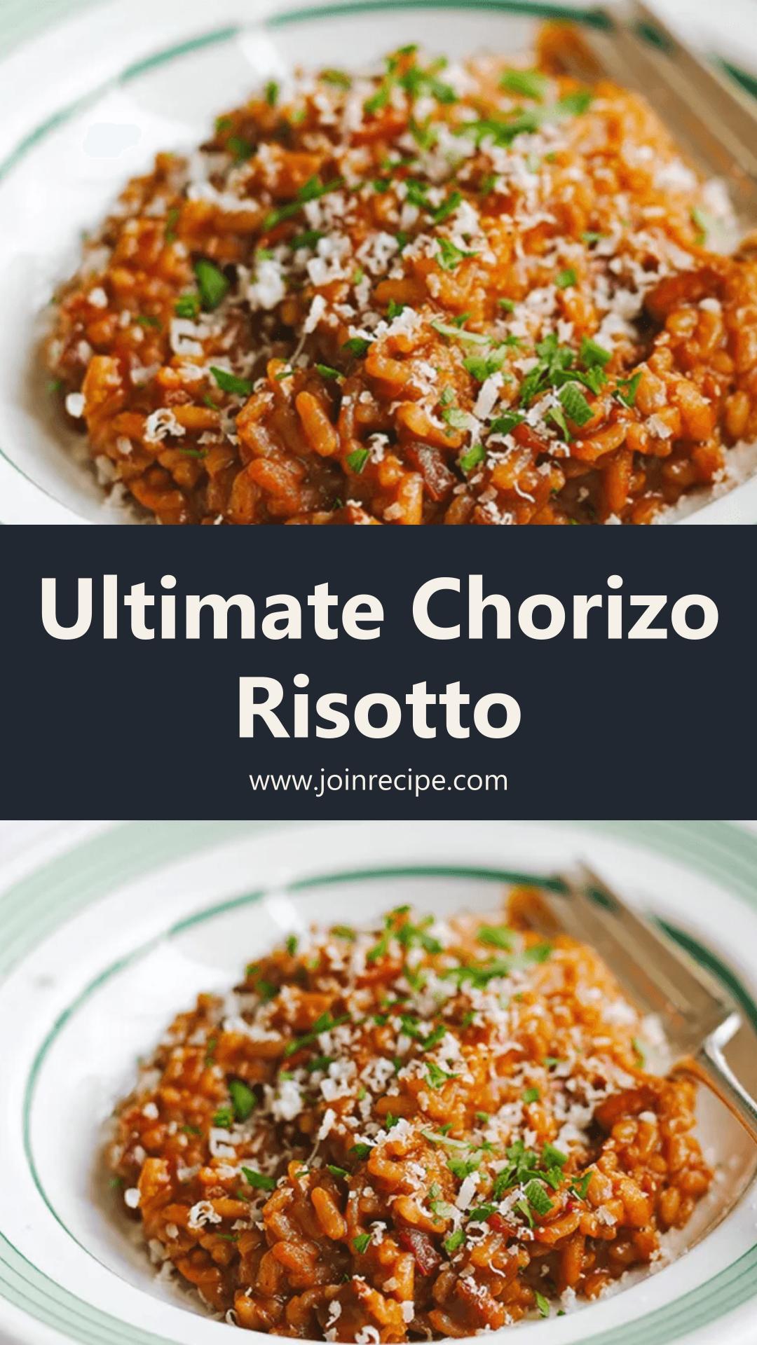 Jamie Oliver Chorizo Risotto with Tomato-Red Wine Base and Parmesan — pin 2