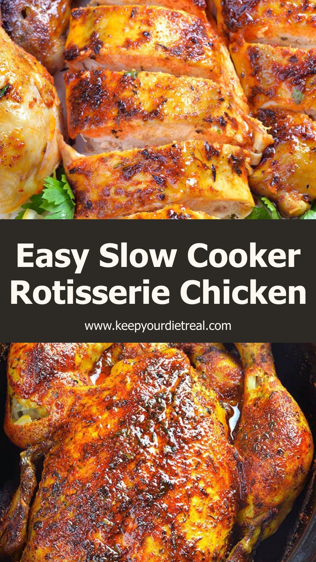 Slow Cooker Rotisserie Chicken with Smoky Paprika Seasoning — pin 1