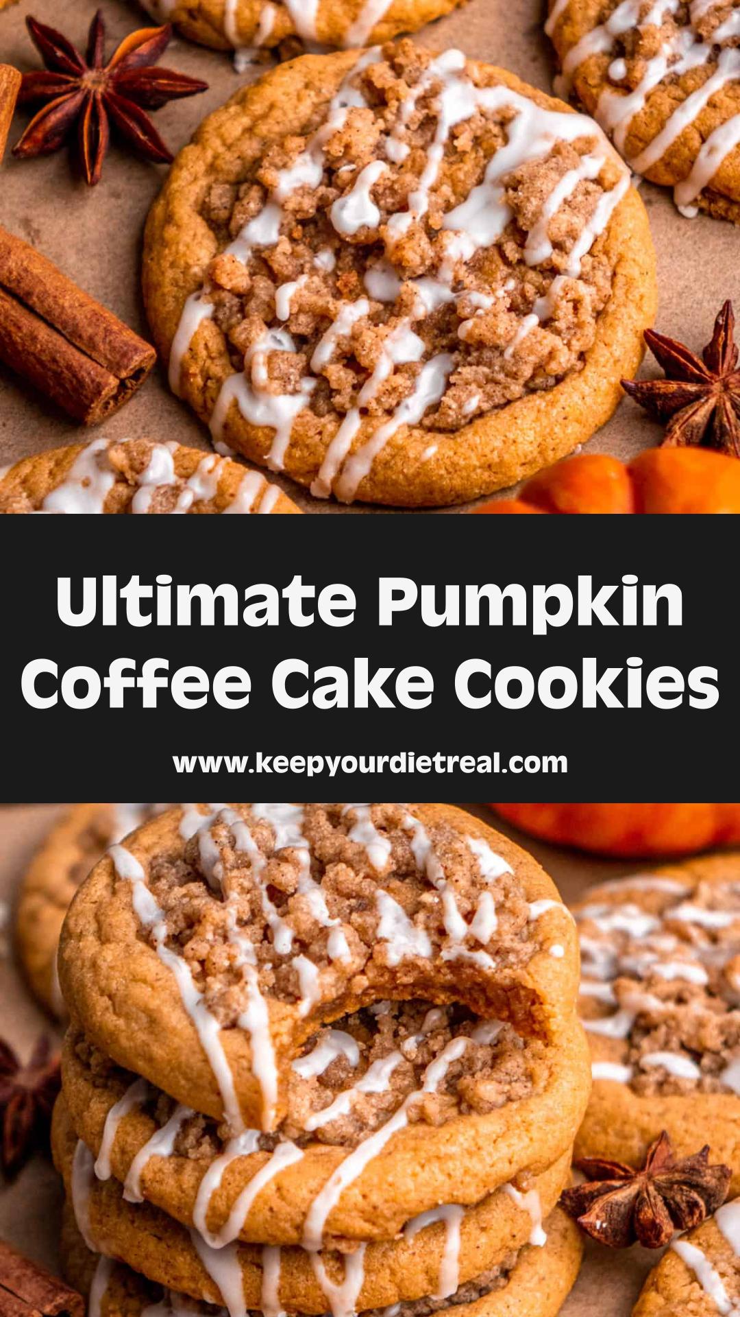 Pumpkin Coffee Cake Cookies with Crunchy Brown Sugar Streusel — pin 2