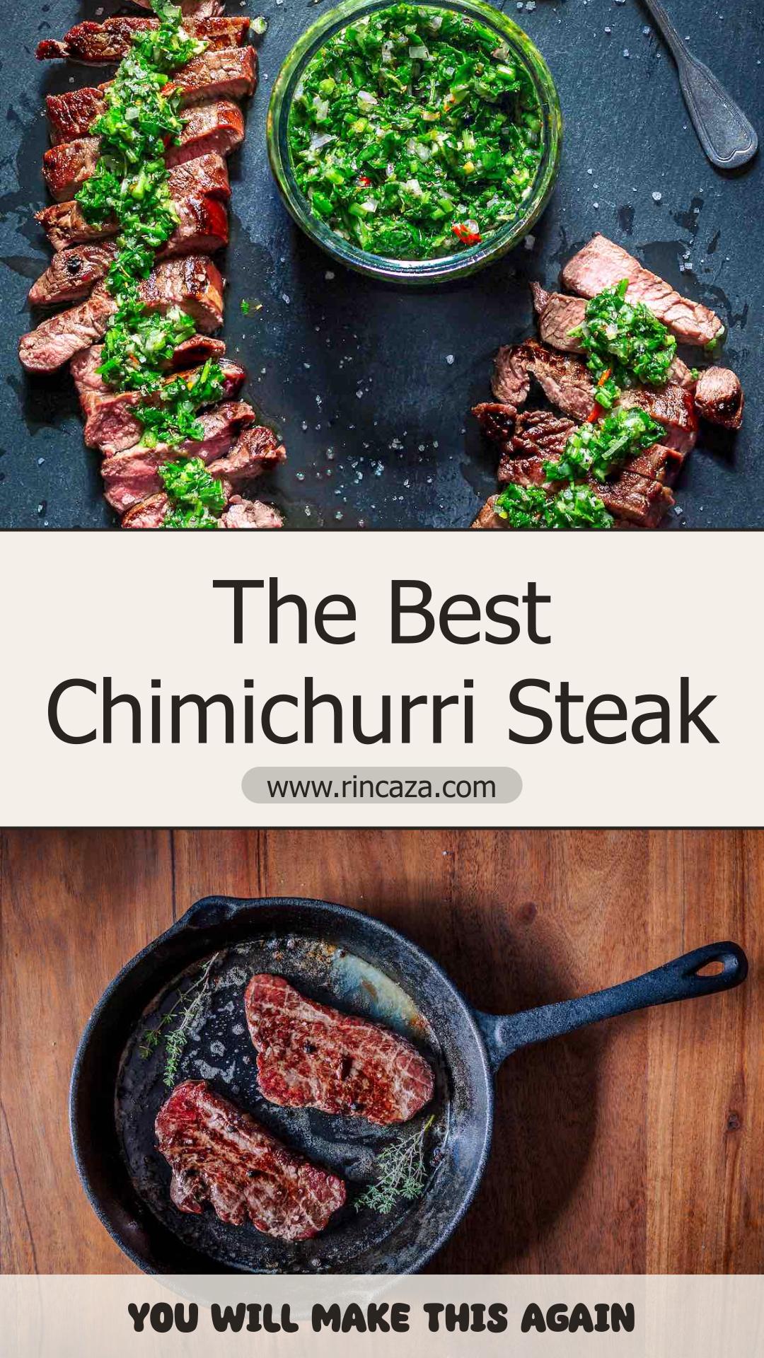 Chimichurri Steak with Pan-Seared Flank Steak and Fresh Herbs — pin 3