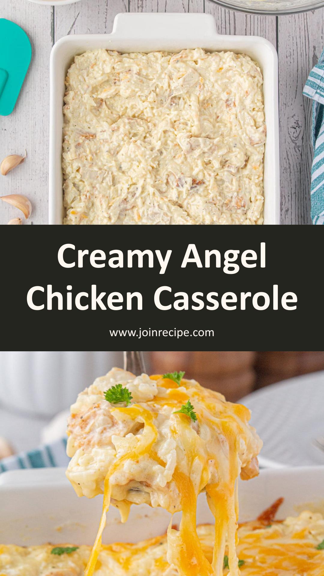 Creamy Angel Chicken and Rice Casserole: A Family Favorite Comfort Dish — pin 1