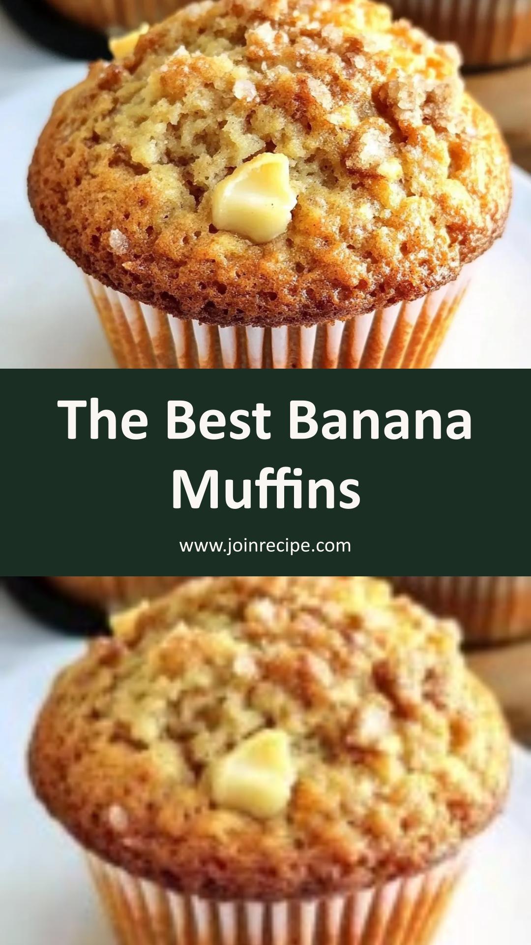Best Ever Banana Muffins: Soft, Moist Snack for Any Time — pin 1
