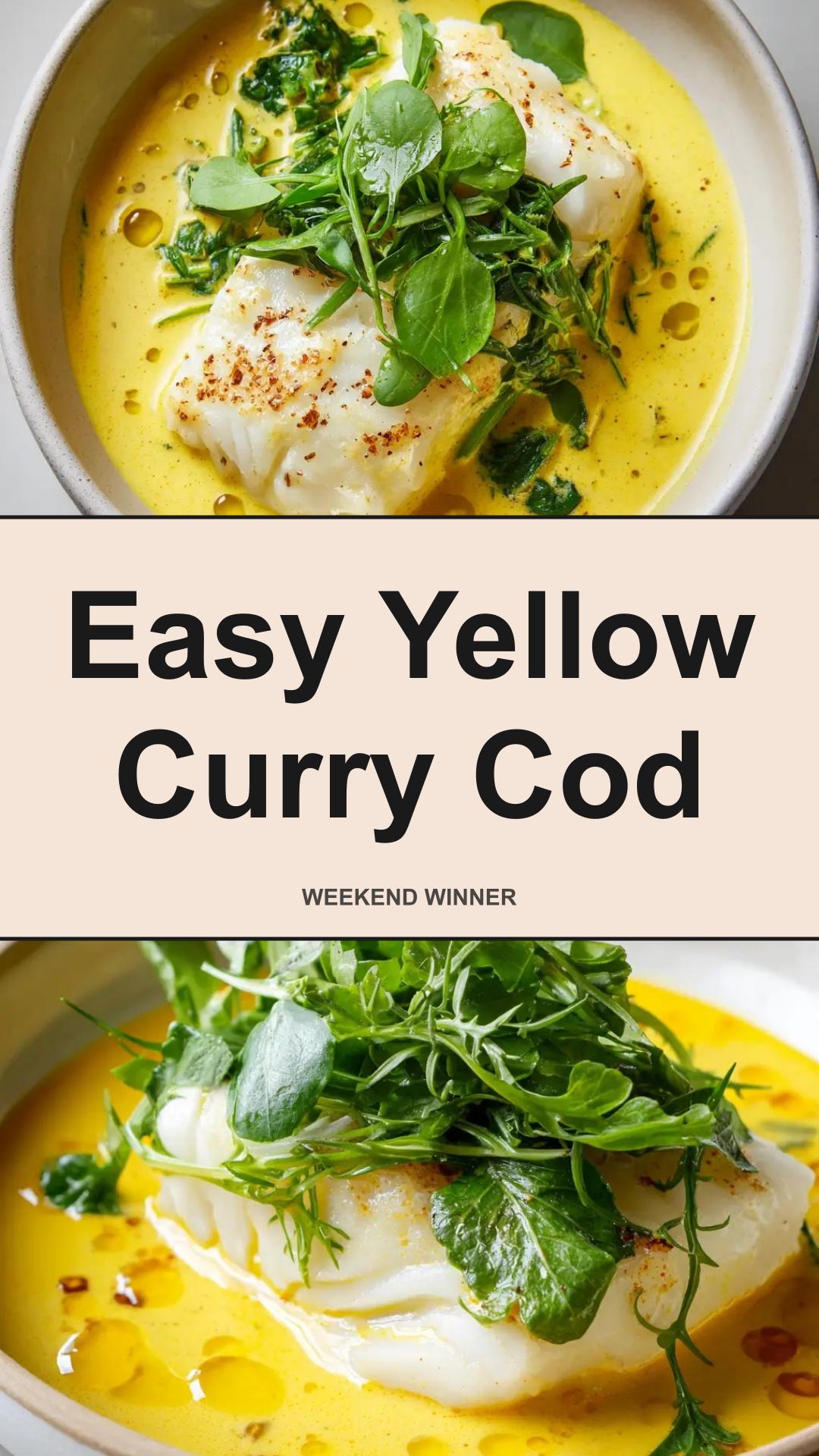 Yellow Curry Poached Cod with Watercress and Chili Oil — pin 2
