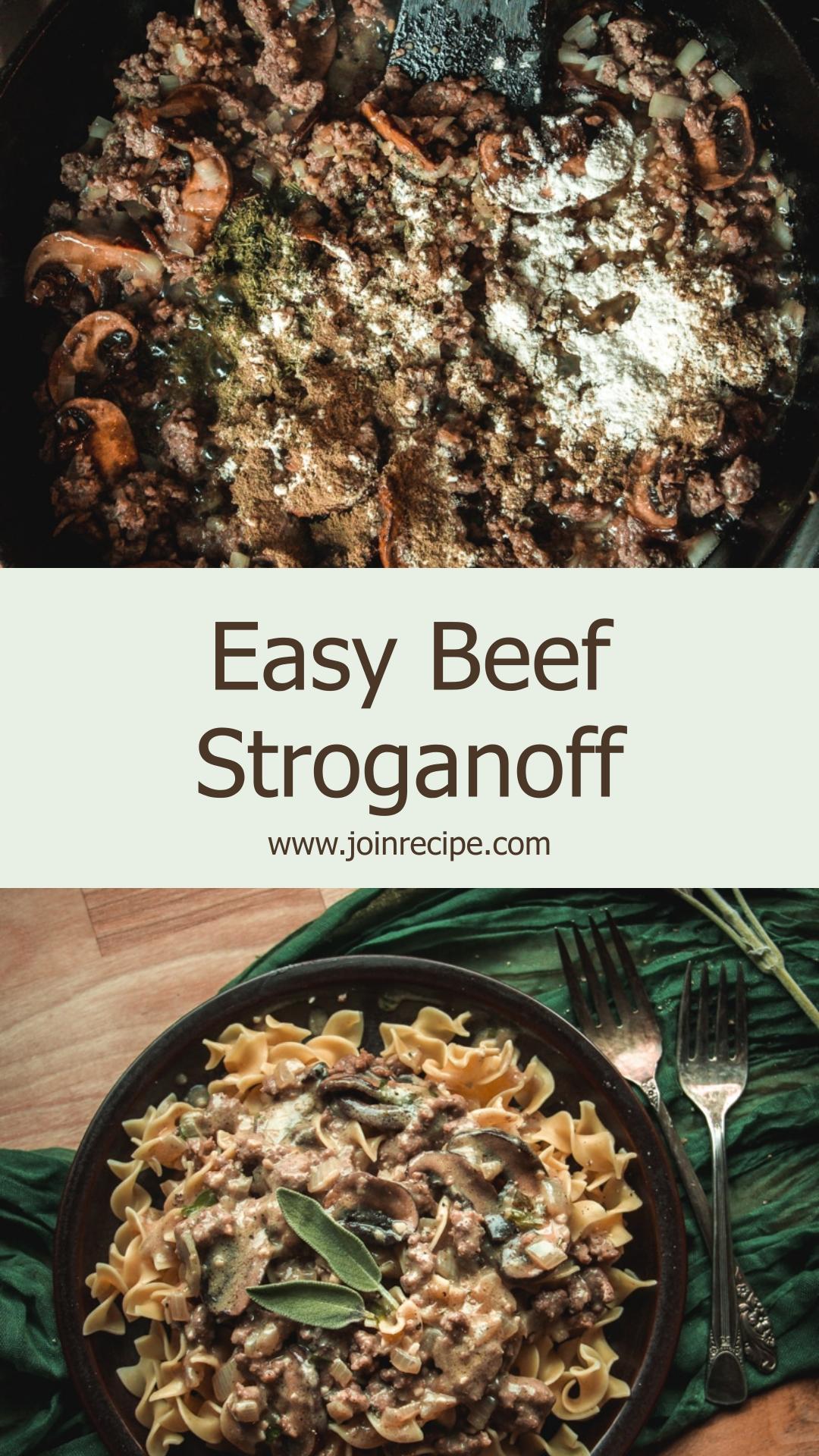 Easy Beef Stroganoff — pin 2