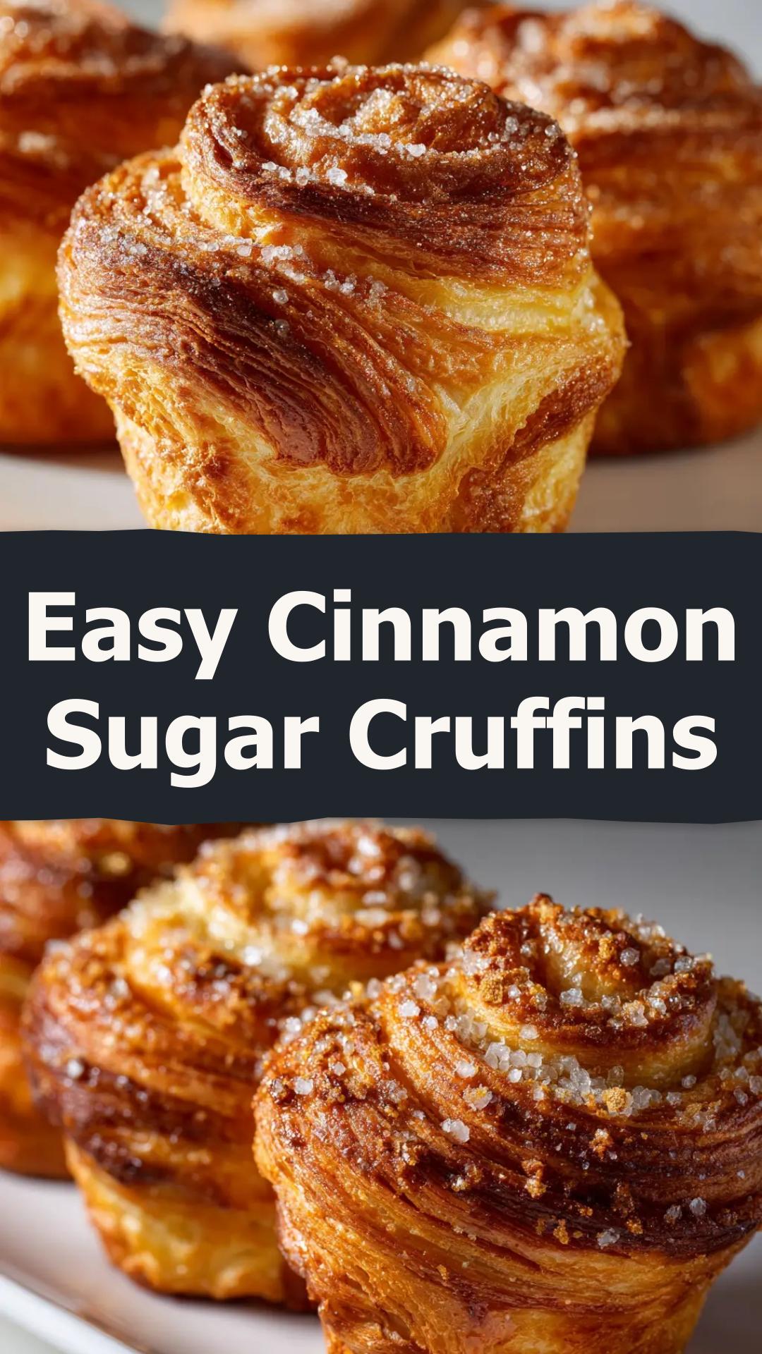Cinnamon Cruffins with Cinnamon Sugar — pin 2