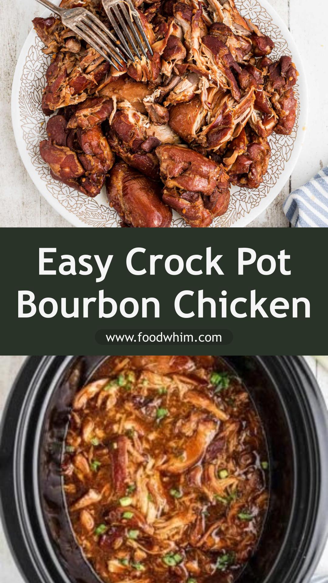 Crock Pot Bourbon Chicken with Sweet Tangy Brown Sugar Sauce — pin 2