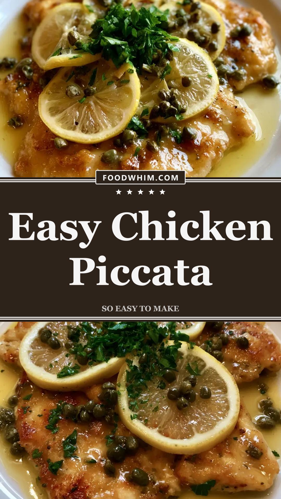 Chicken Piccata with Lemon Butter Sauce and Capers — pin 1