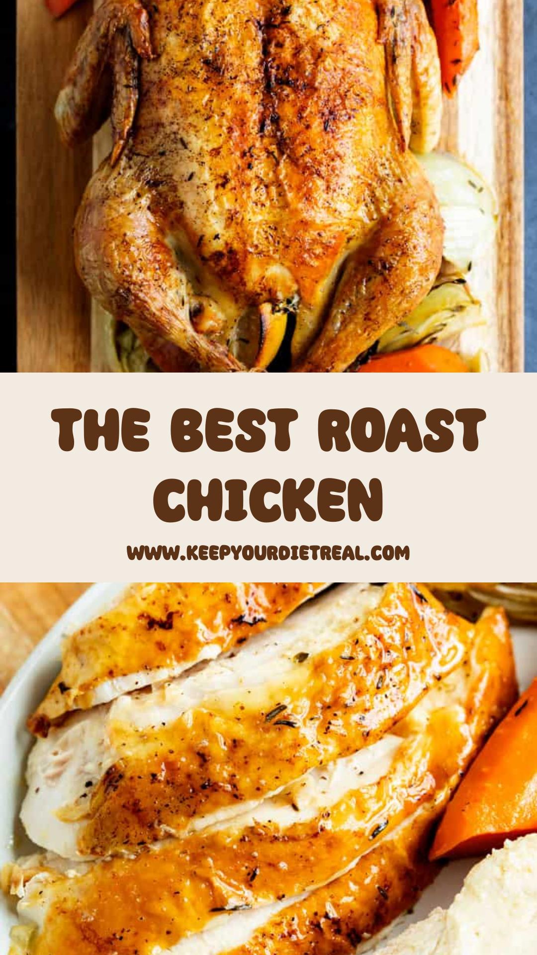 Ina Garten’s Roast Chicken with Thyme, Lemon, Roasted Vegetables, and Gravy — pin 1