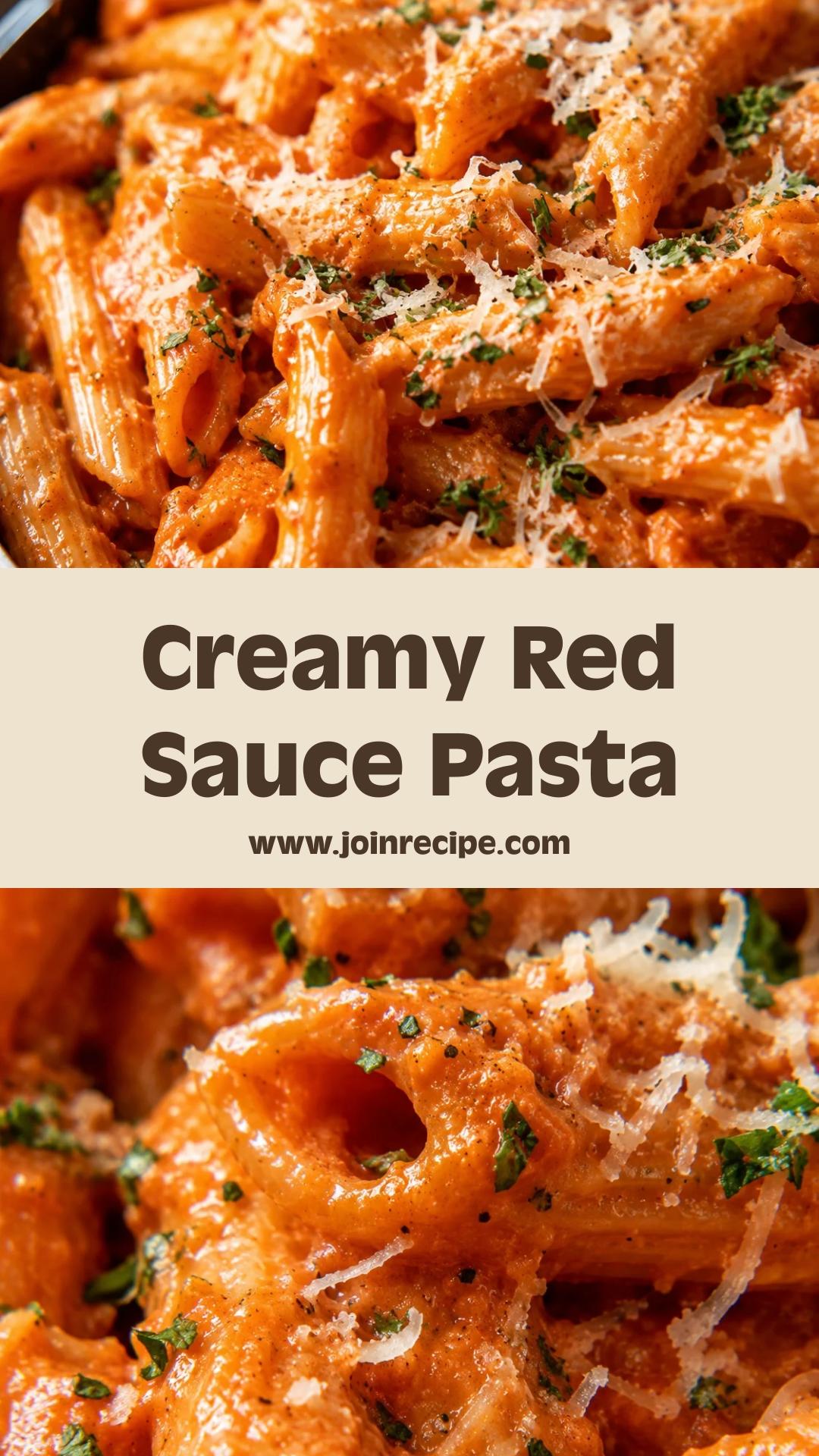 Creamy Red Sauce Pasta: Quick Comforting Weeknight Dinner — pin 3