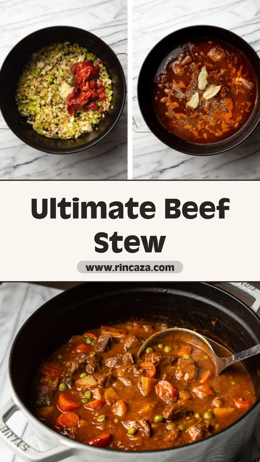 Beef Stew with Tender Chuck, Carrots, and Red Wine Sauce — pin 1