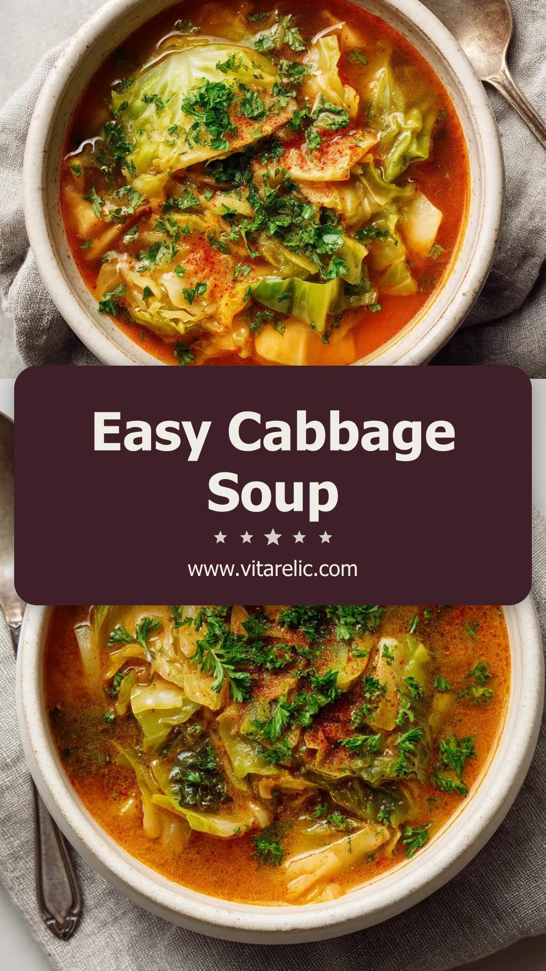 Cabbage Soup with Fire-Roasted Tomatoes — pin 1