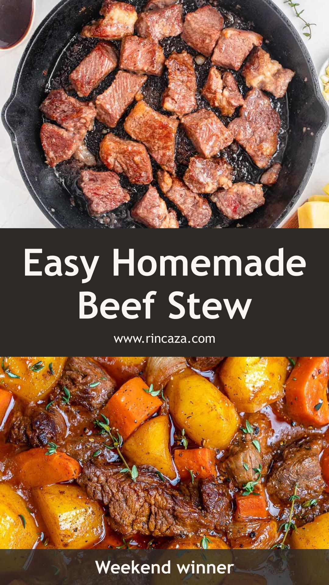Easy Homemade Beef Stew with Tender Chuck Roast and Savory Sauce — pin 2
