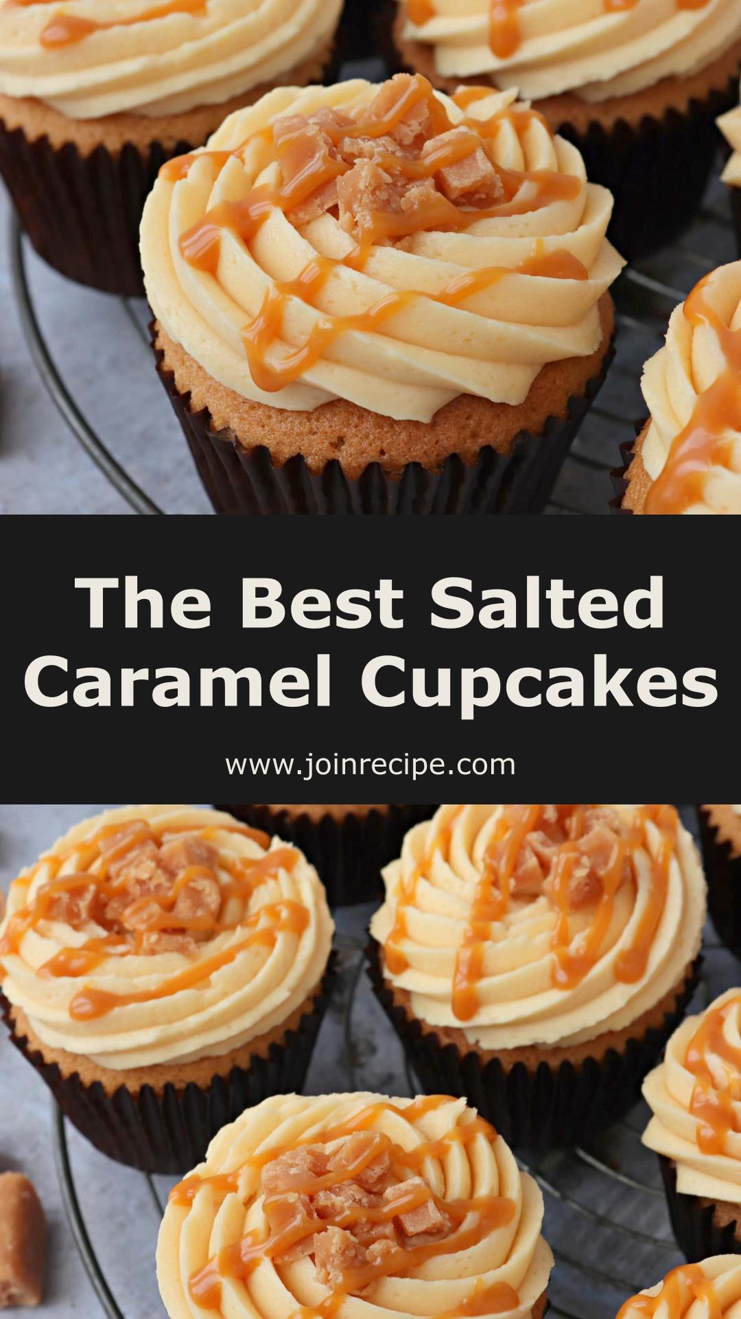 Salted Caramel Cupcakes with Light Brown Sugar Sponge and Caramel Filling — pin 1