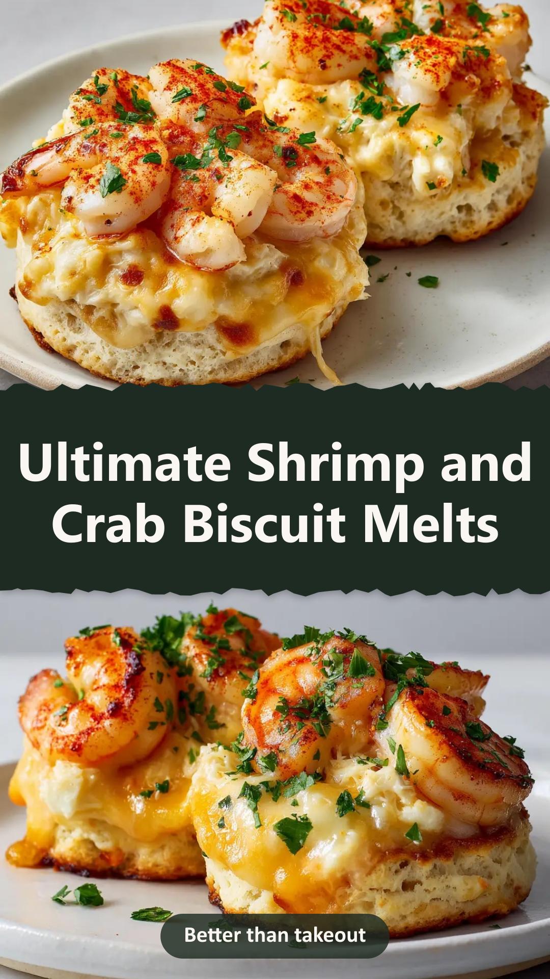 Shrimp and Crab Biscuit Melts with Mozzarella and Cheddar — pin 2