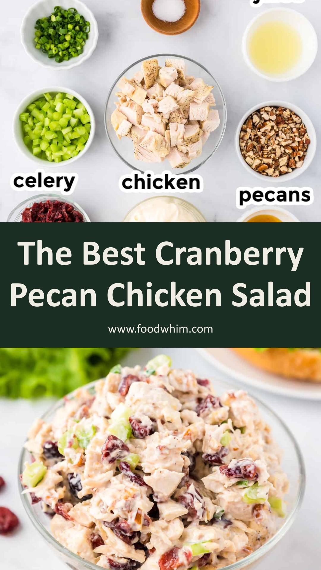 Cranberry Pecan Chicken Salad with Sweet-Tart Cranberries and Crunchy Celery — pin 2