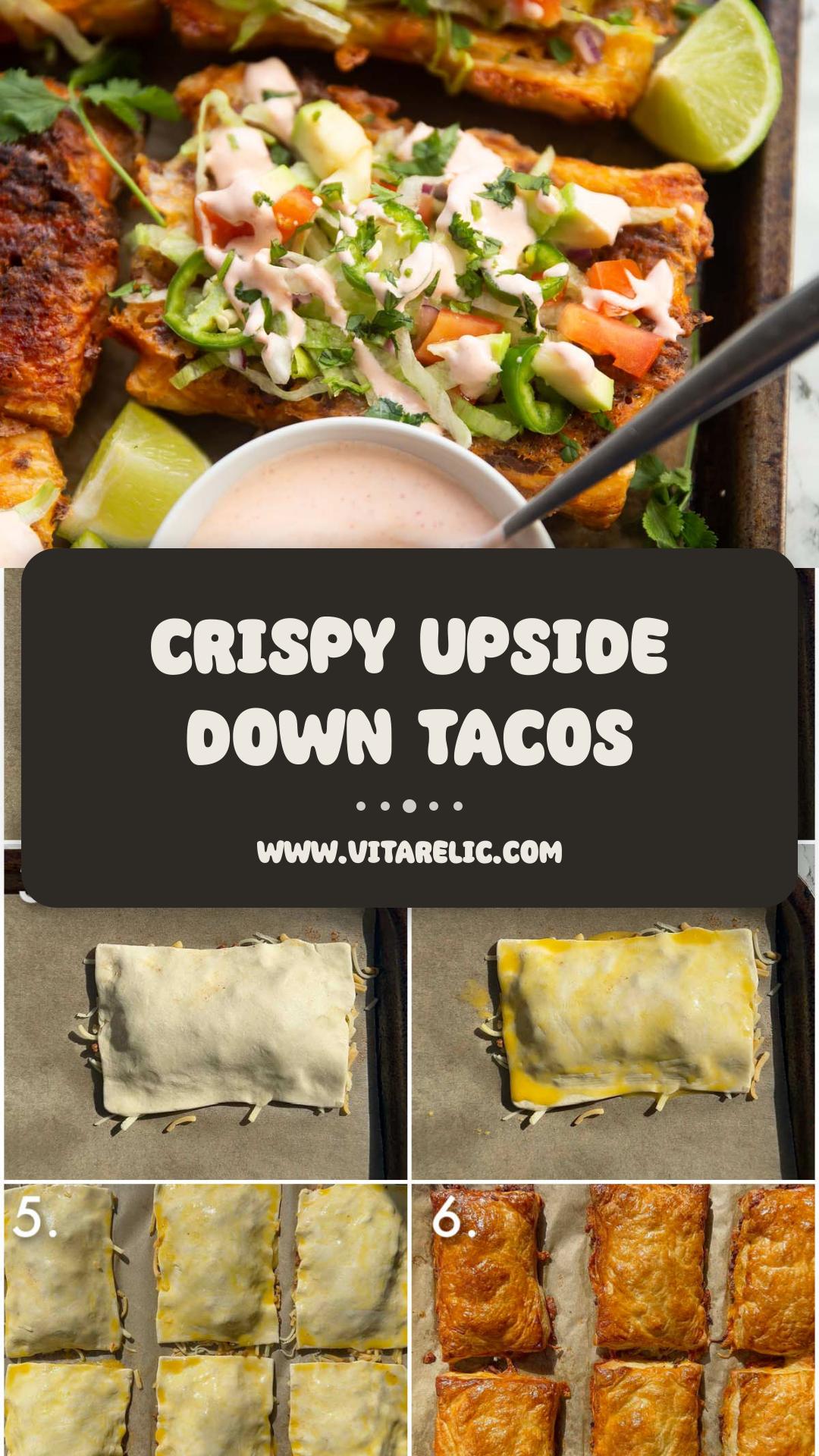 Upside Down Puff Pastry Tacos With Beef or Chicken — pin 1
