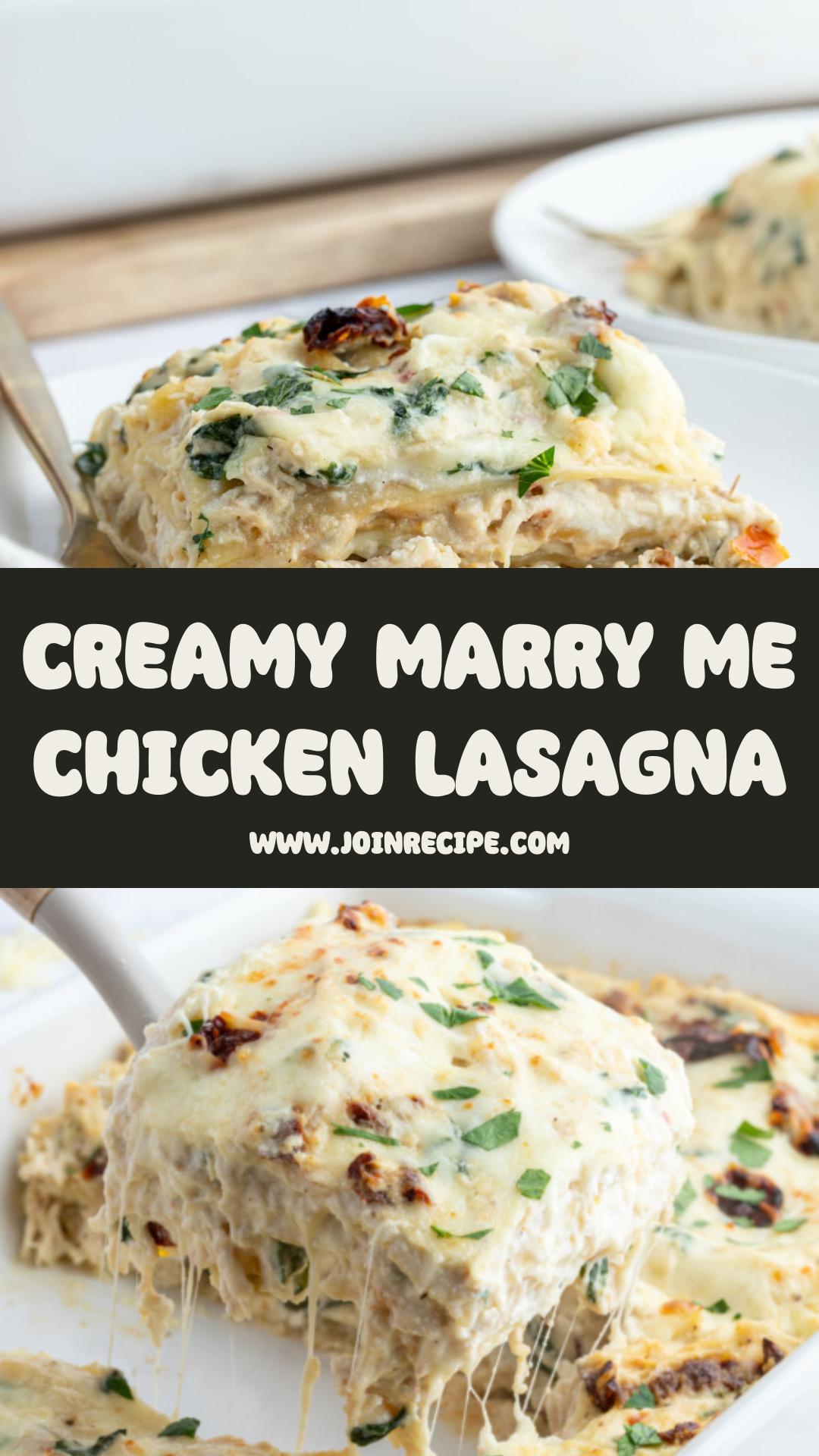 Marry Me Chicken Lasagna with Creamy Sun Dried Tomato Sauce — pin 3