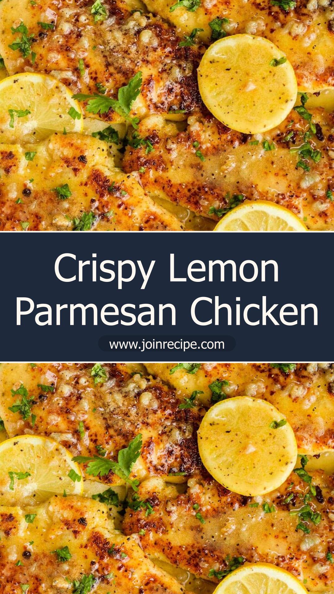 Parmesan-Crusted Lemon Chicken with Garlic Lemon Butter Sauce — pin 1