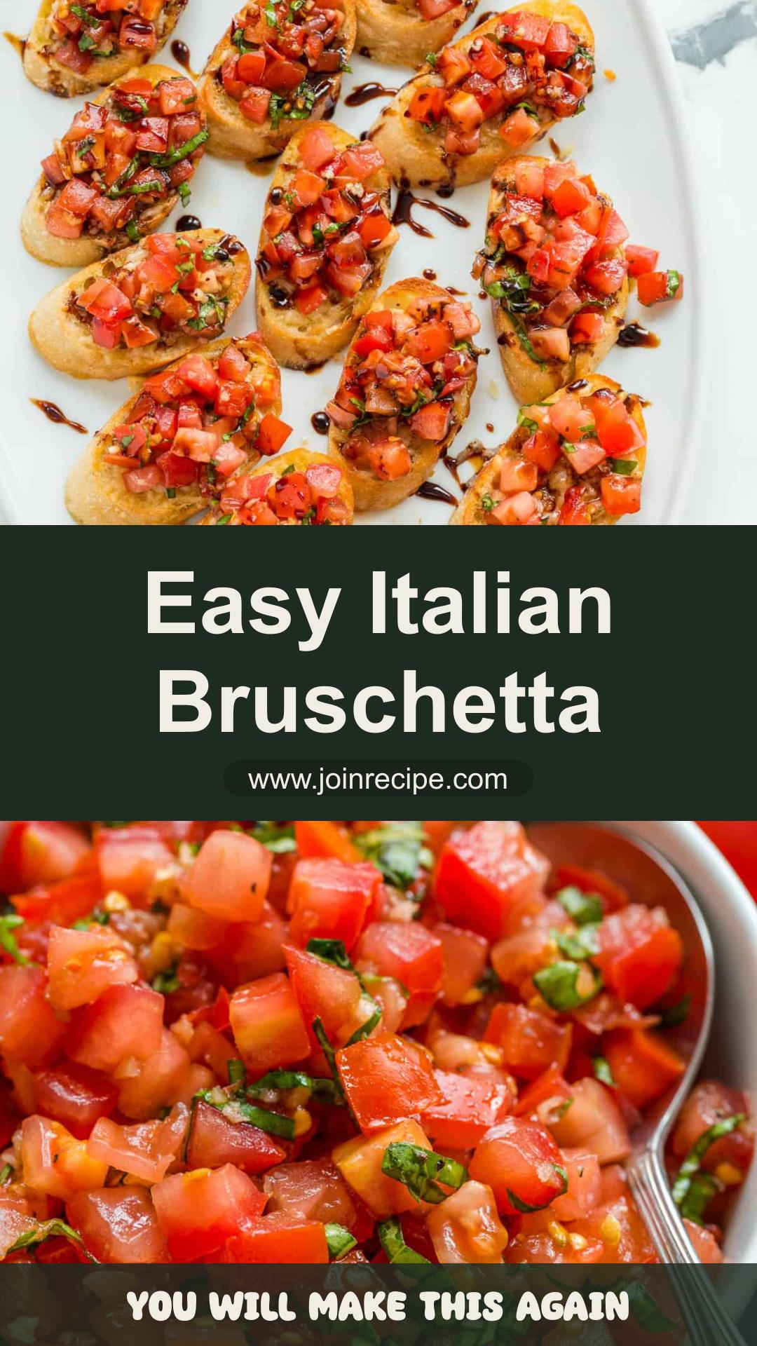 Classic Italian Bruschetta with Parmesan Toasts and Balsamic Glaze — pin 3