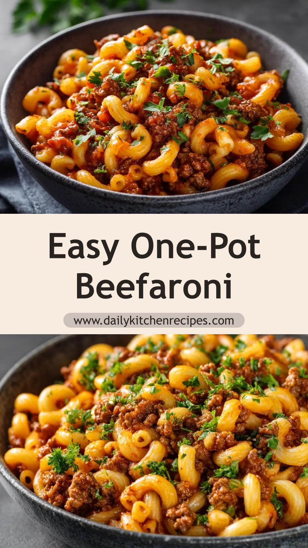 One Pot Beefaroni with Sharp Cheddar — pin 2
