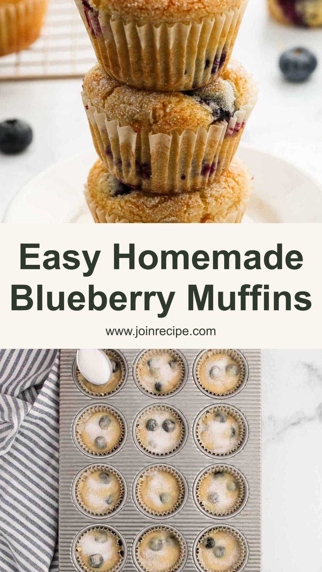 Easy Homemade Blueberry Muffins — pin 1
