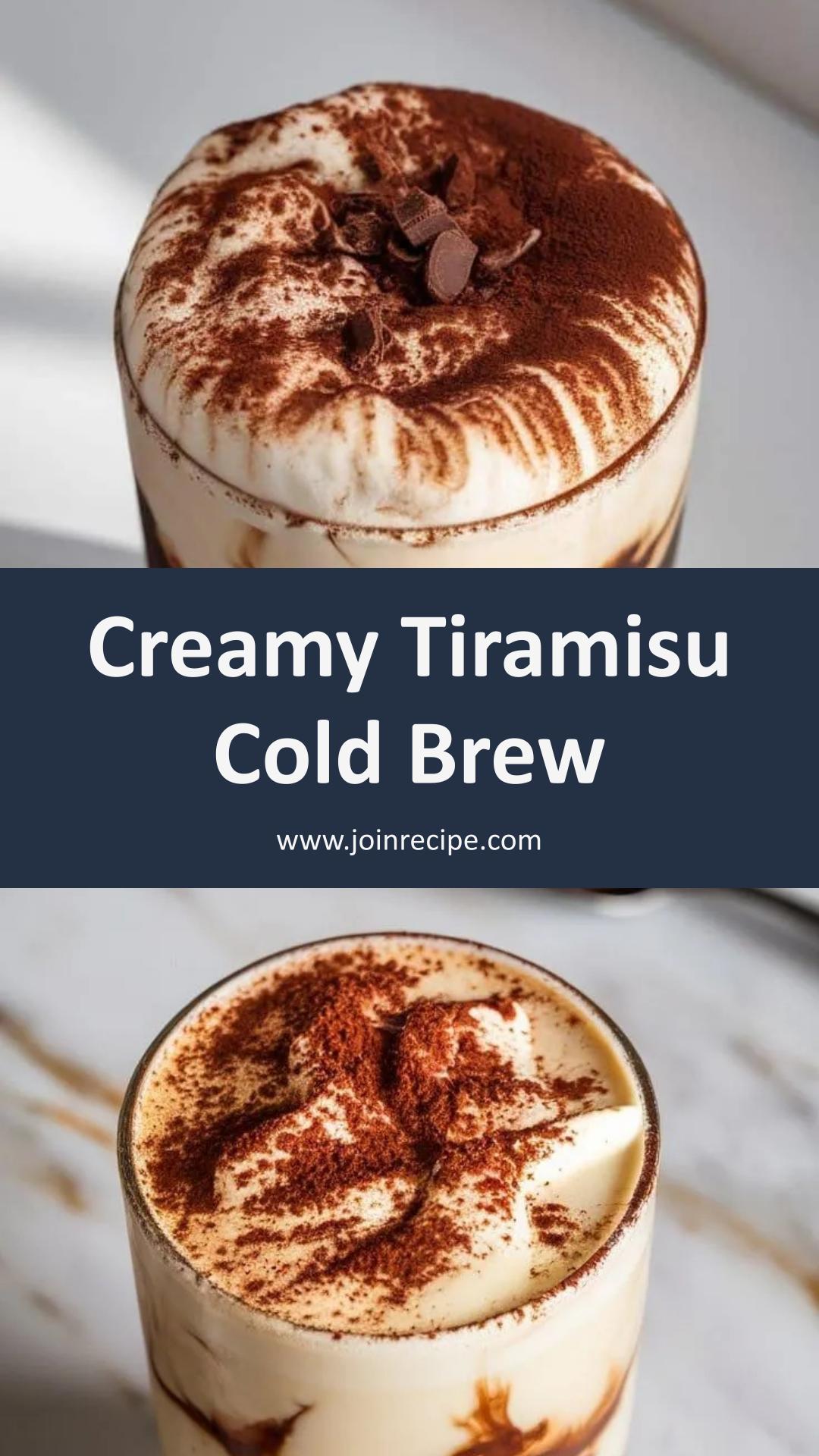 Tiramisu Cold Brew: Creamy Coffee Dessert in a Glass — pin 1