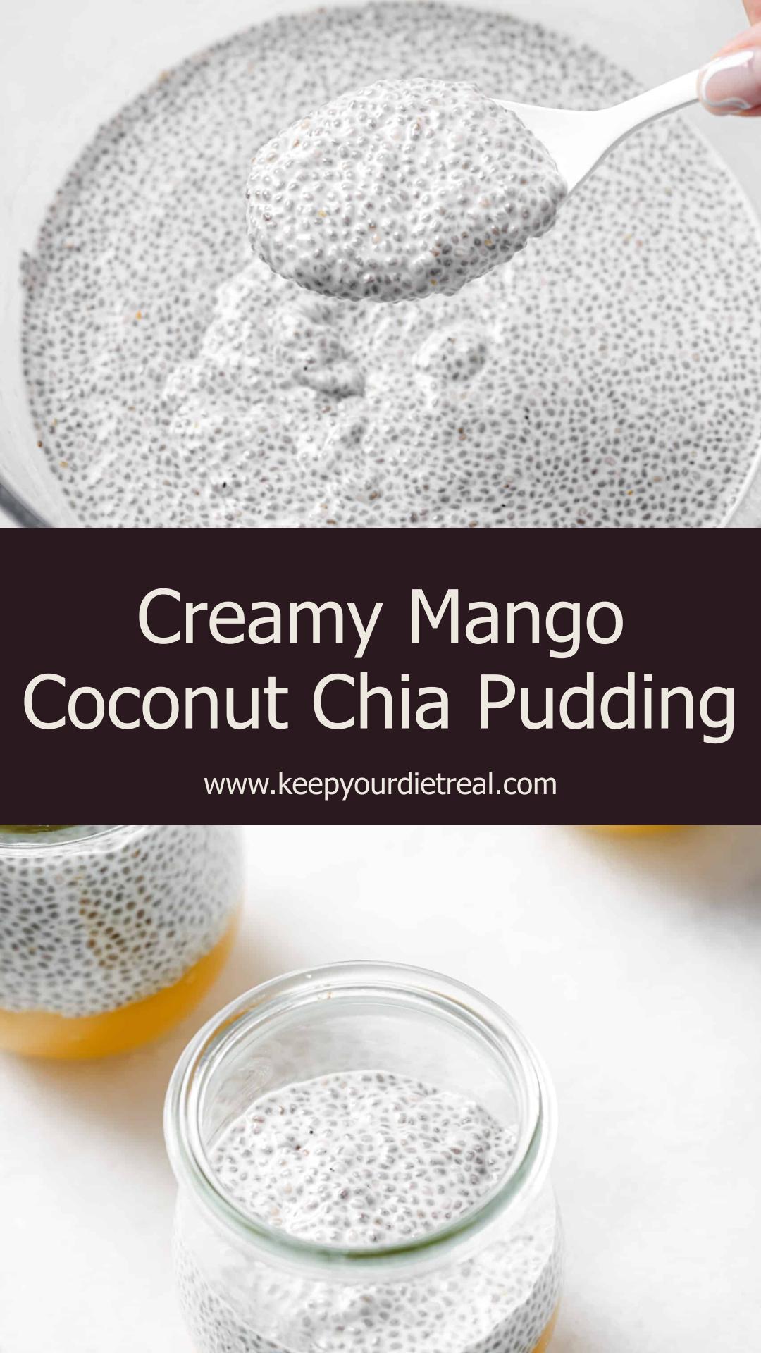 Mango Coconut Chia Pudding with Creamy Coconut Milk and Toasted Coconut — pin 1