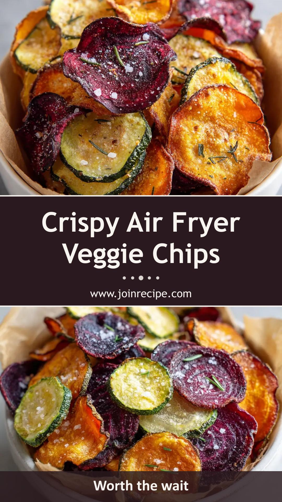 Homemade Air Fryer Veggie Chips with Rosemary and Sea Salt — pin 2