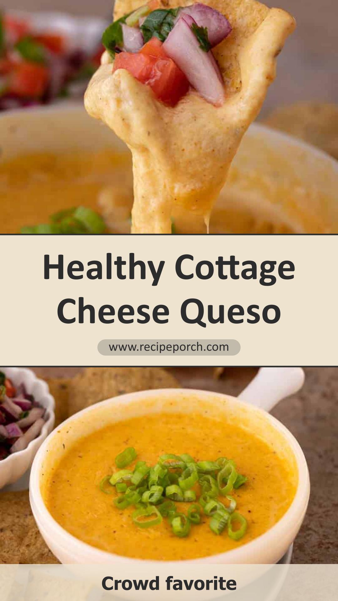 High-Protein Cottage Cheese Queso with Sharp Cheddar and Taco Seasoning — pin 1