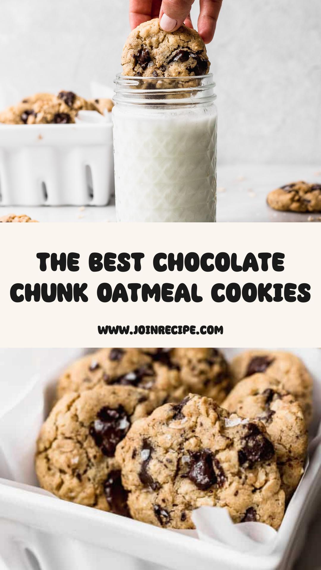Chocolate Chunk Oatmeal Cookies — pin 1