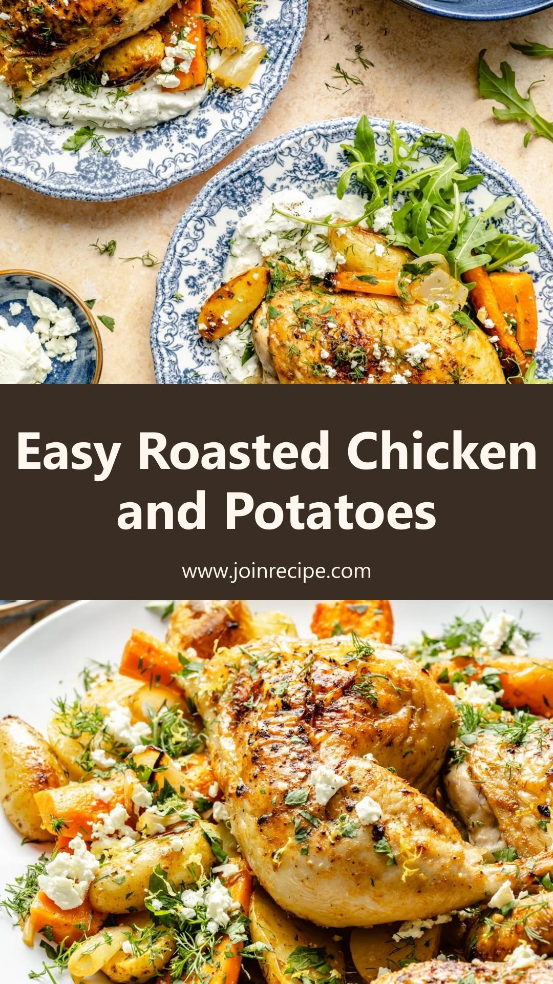 Whole Roasted Chicken With Potatoes, Lemon, Herbs and Feta — pin 3
