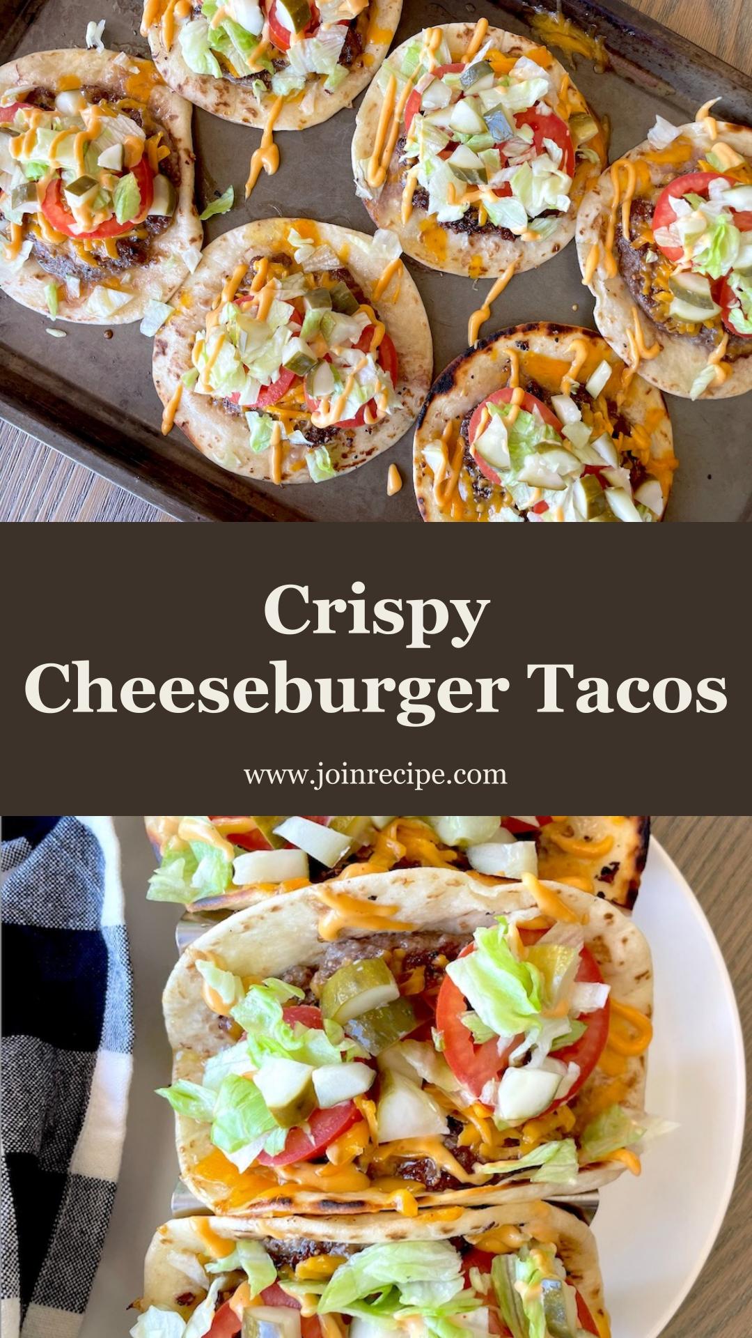 Smashed Cheeseburger Tacos with Crisp Tortillas and Shredded Cheddar — pin 3