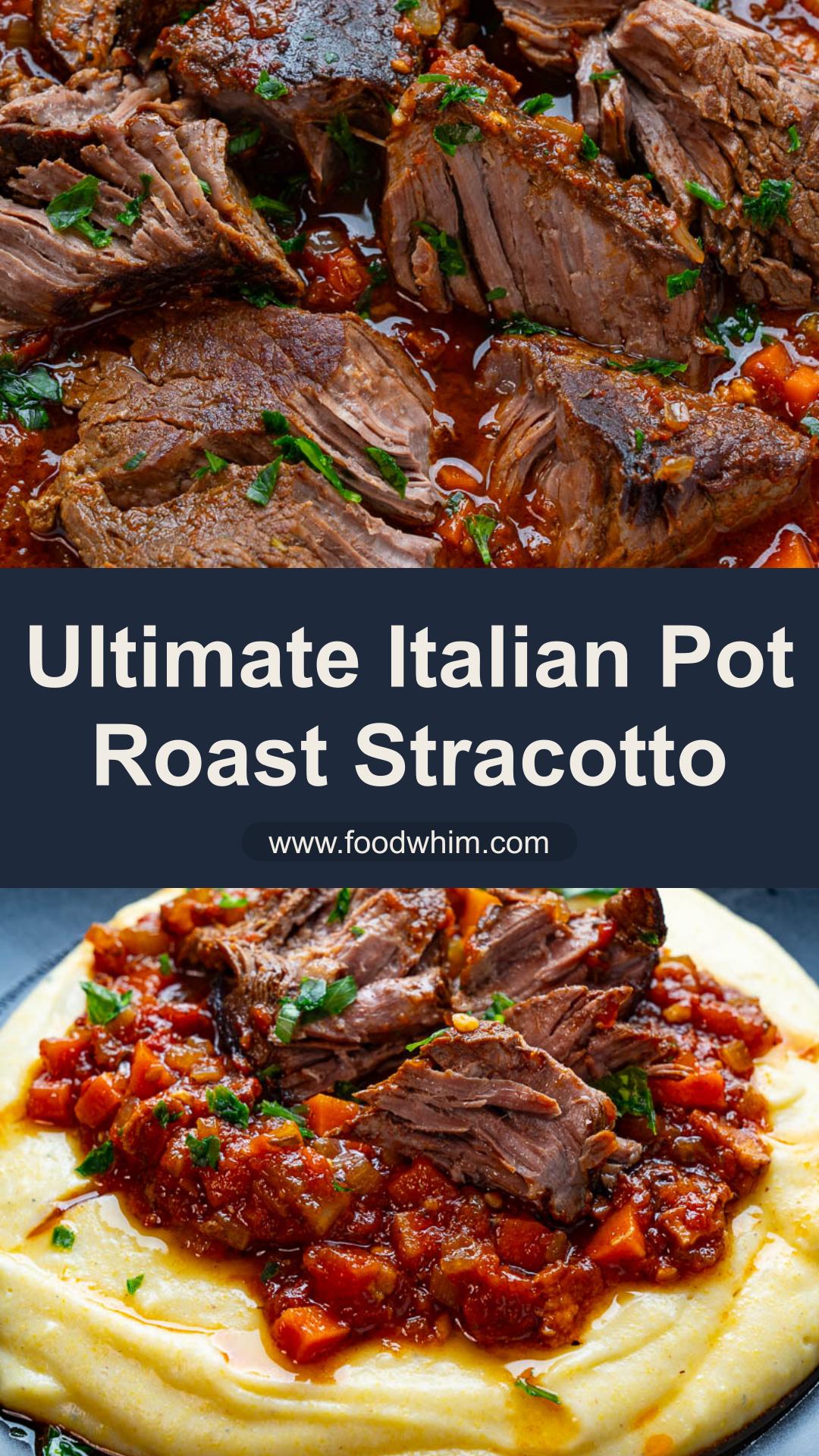 Italian Pot Roast Stracotto with Tomato Herb Braising Sauce — pin 1