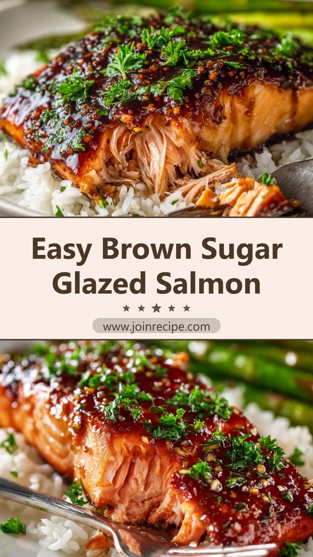 Brown Sugar Glazed Salmon with Garlic Soy Glaze — pin 1