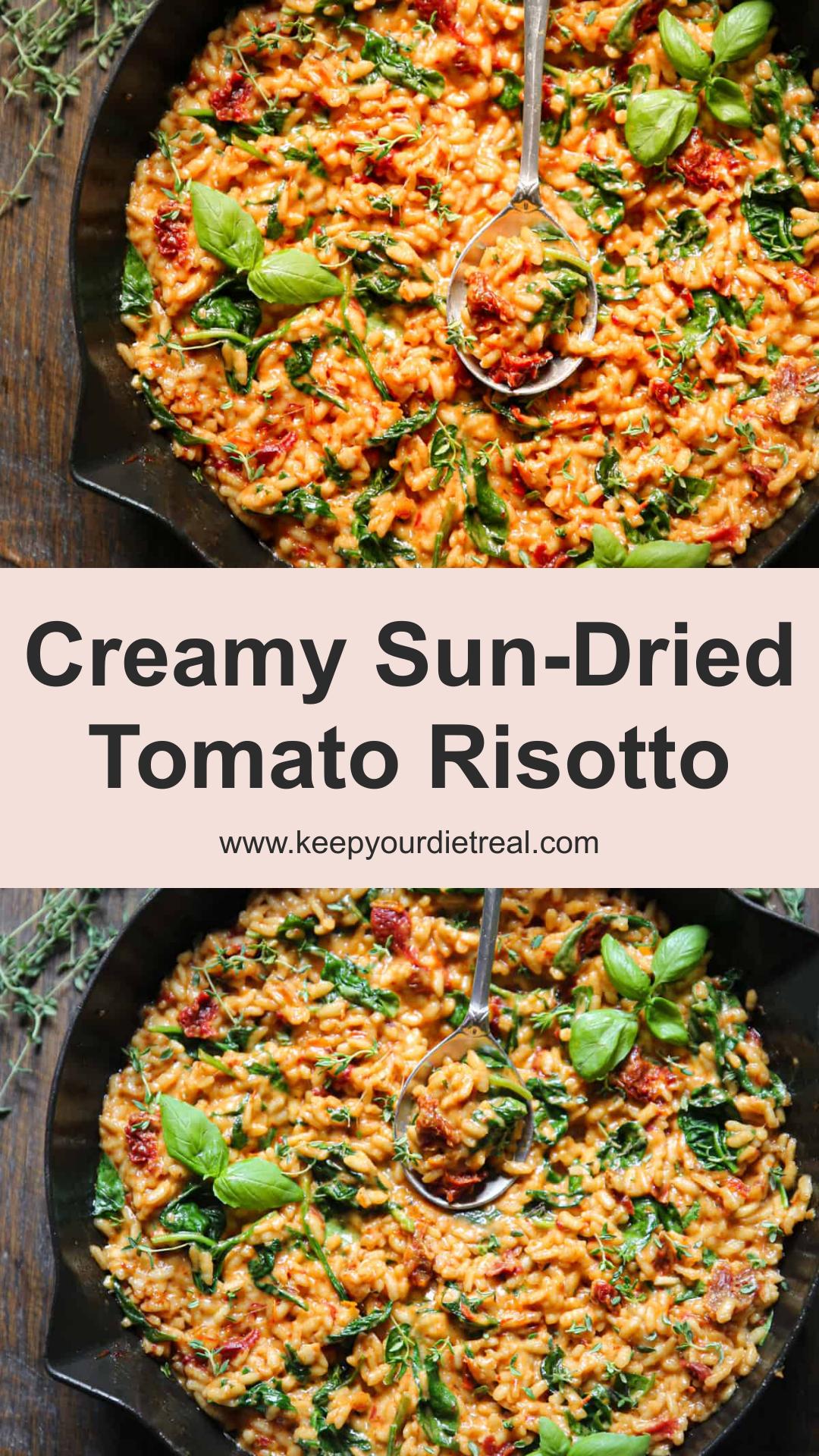 Sun-Dried Tomato Risotto with Creamy Arborio Rice and Parmesan — pin 2