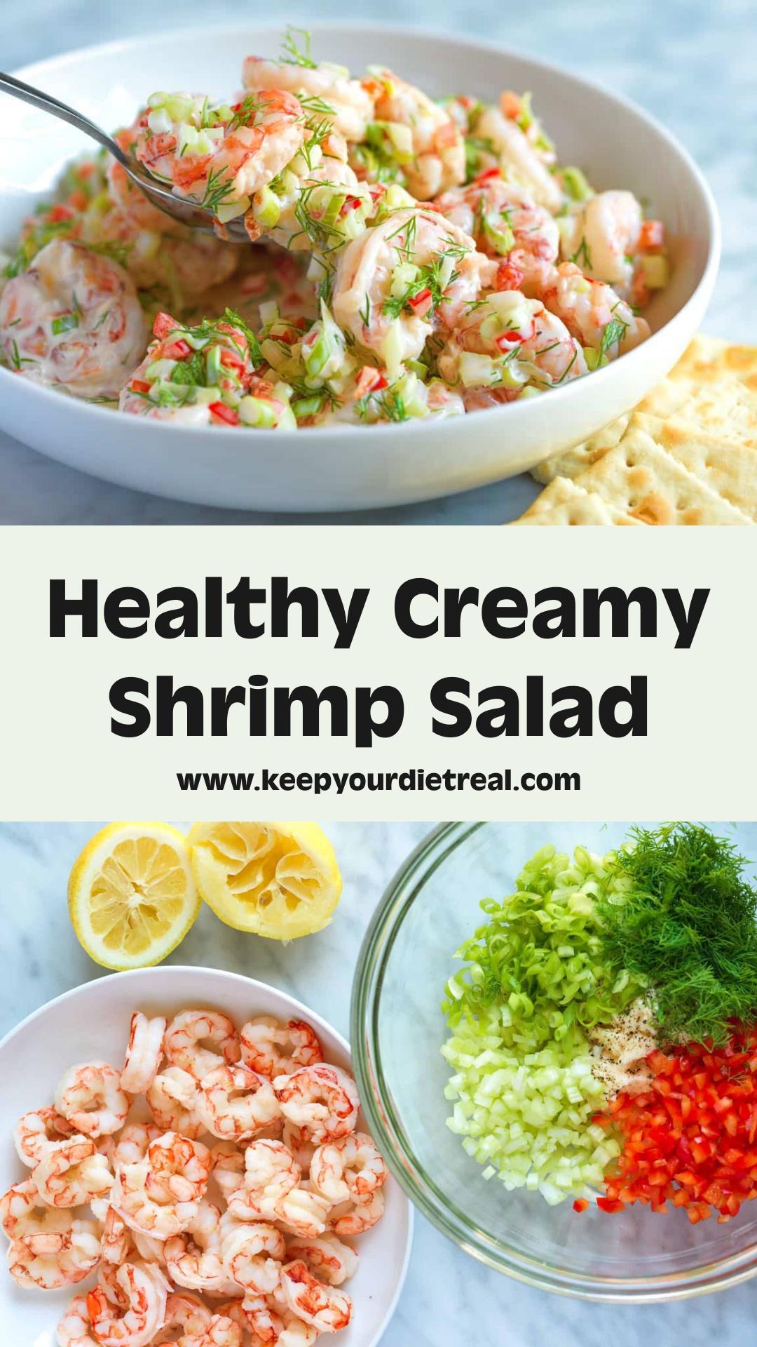 Shrimp Salad with Creamy Lemon Dill Dressing and Crisp Vegetables — pin 2