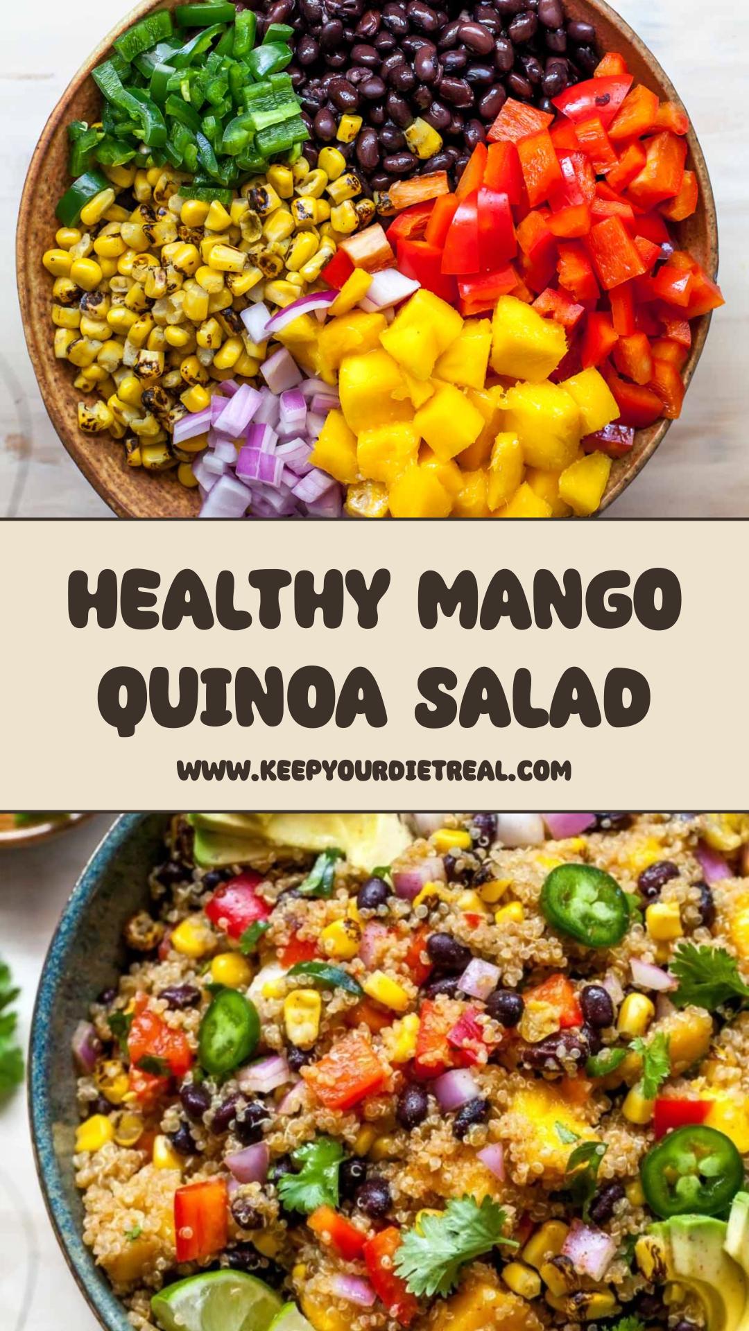 Fiesta Mango Quinoa Salad with Black Beans and Chili-Lime Dressing — pin 1